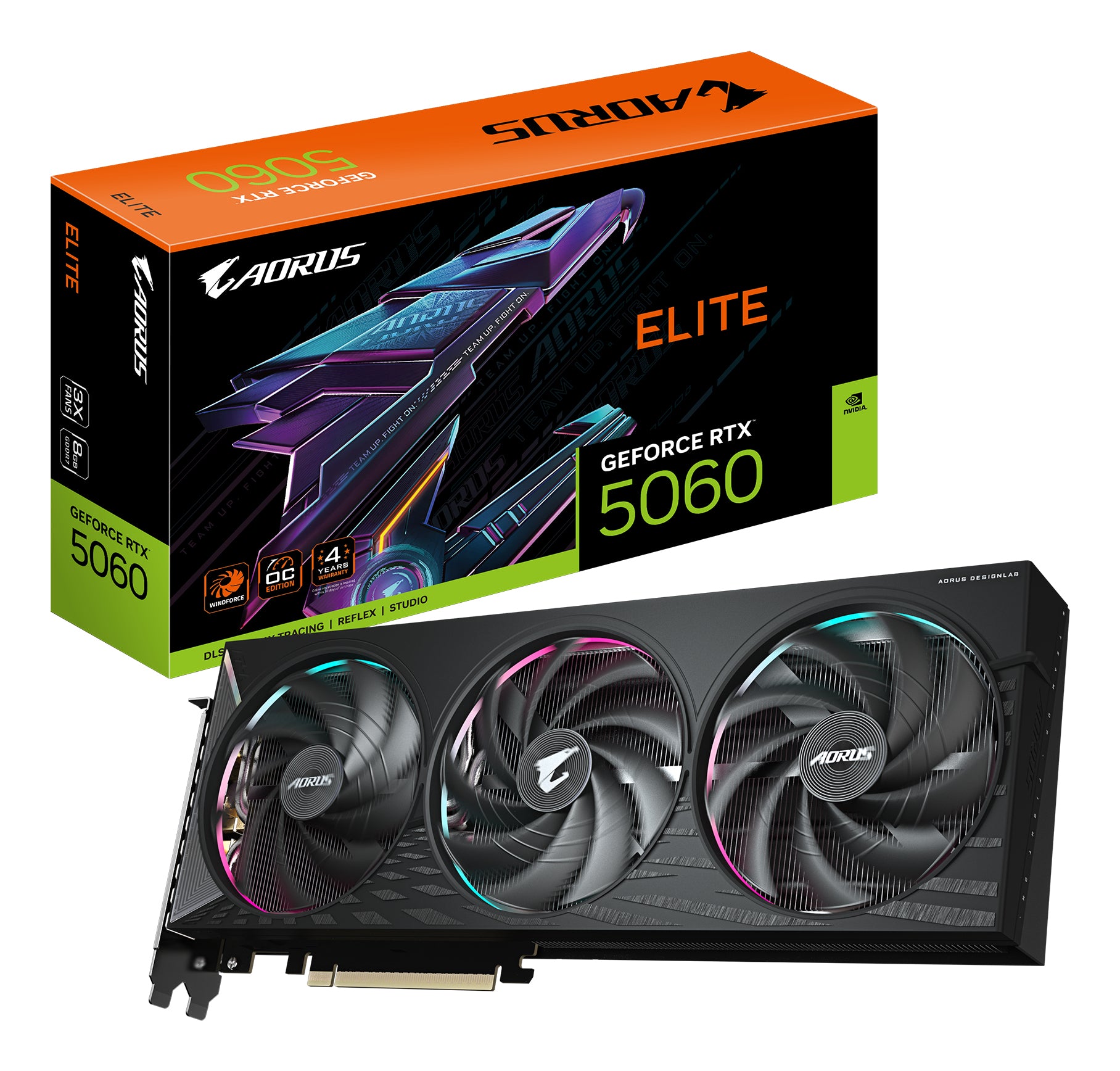 Gigabyte AORUS Elite 8G – NVIDIA GeForce RTX 5060 8 GB GDDR7