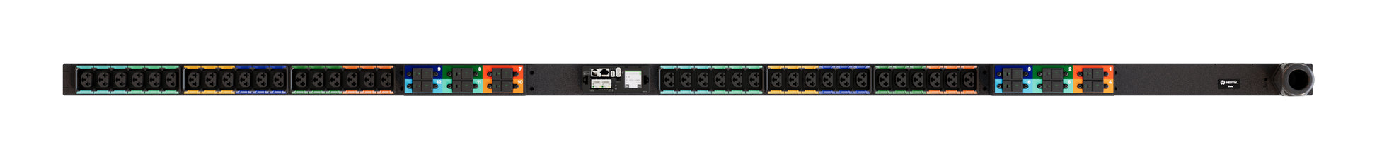 Vertiv Rack-PDU Metered 0U, 3-phasig 43,4 kW, 36×C13/C19, Stecker Typ E/F, 3,05 m, 1×USB – schwarz