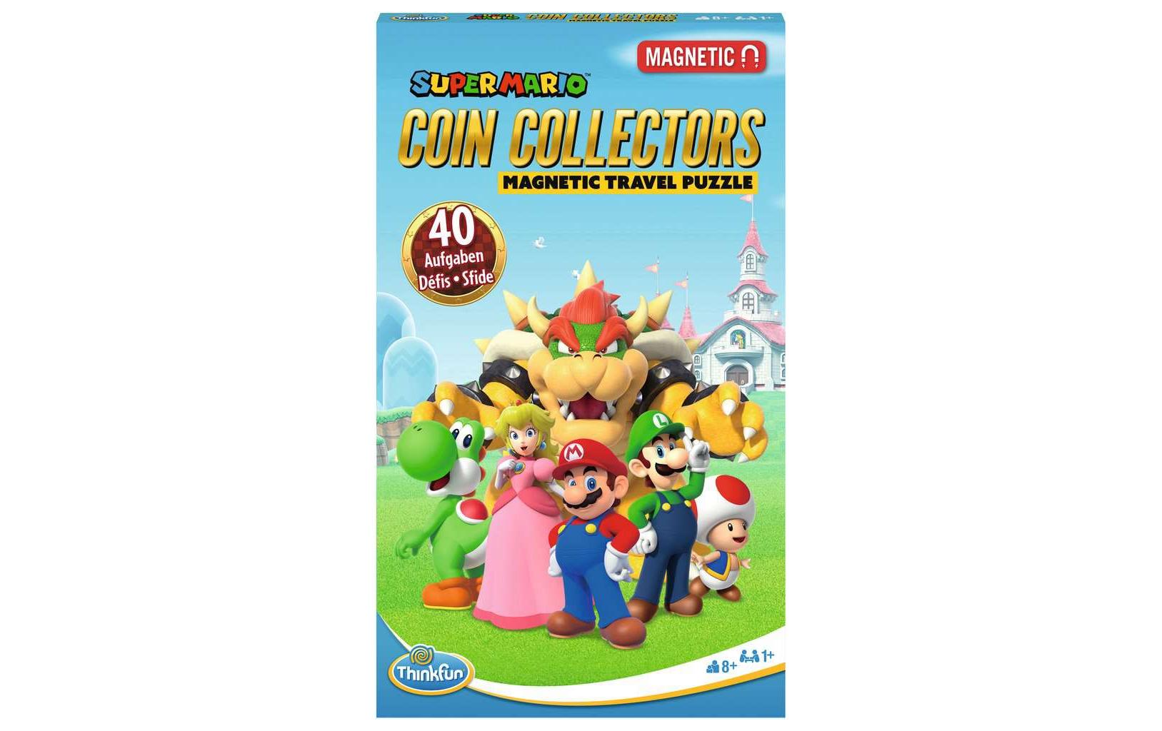 ThinkFun Super Mario Coin Collectors – Logikspiel (magnetisch), 1 Spieler, ab 8 Jahren, IT