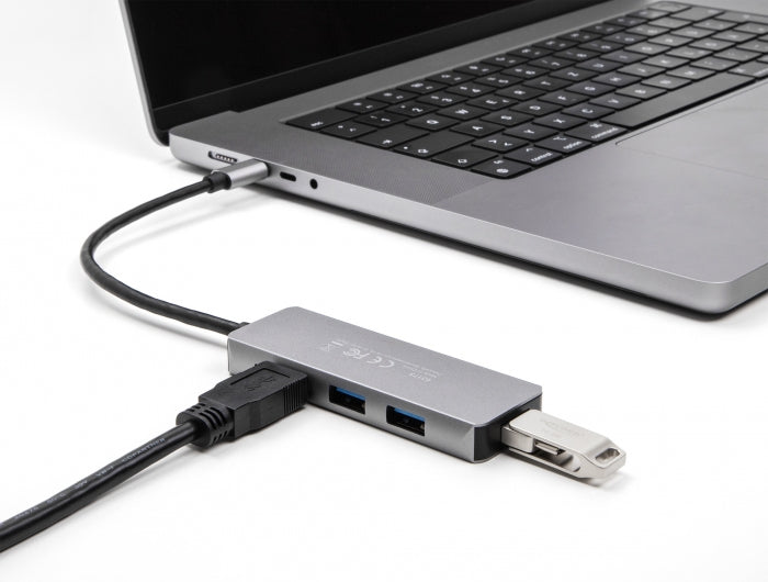 DeLOCK USB-Hub – USB-C, 4× USB-A, für Windows/Mac/ChromeOS