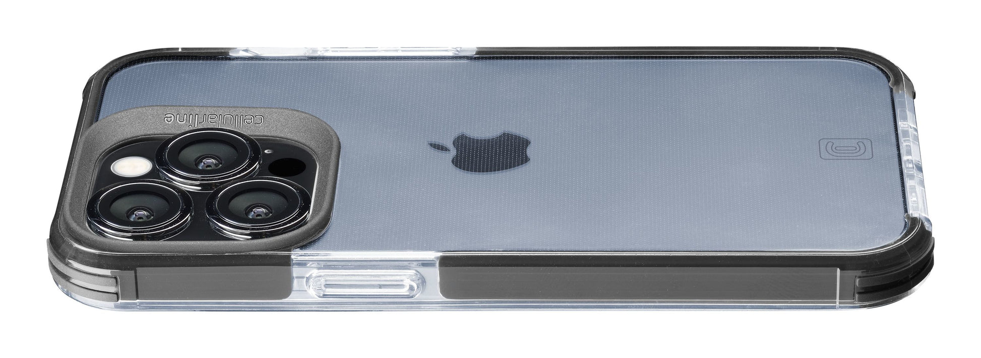 Cellularline Tetra Force Strong Guard Backcover – für Apple iPhone 15 Pro, Kunststoff, Schwarz, antibakteriell