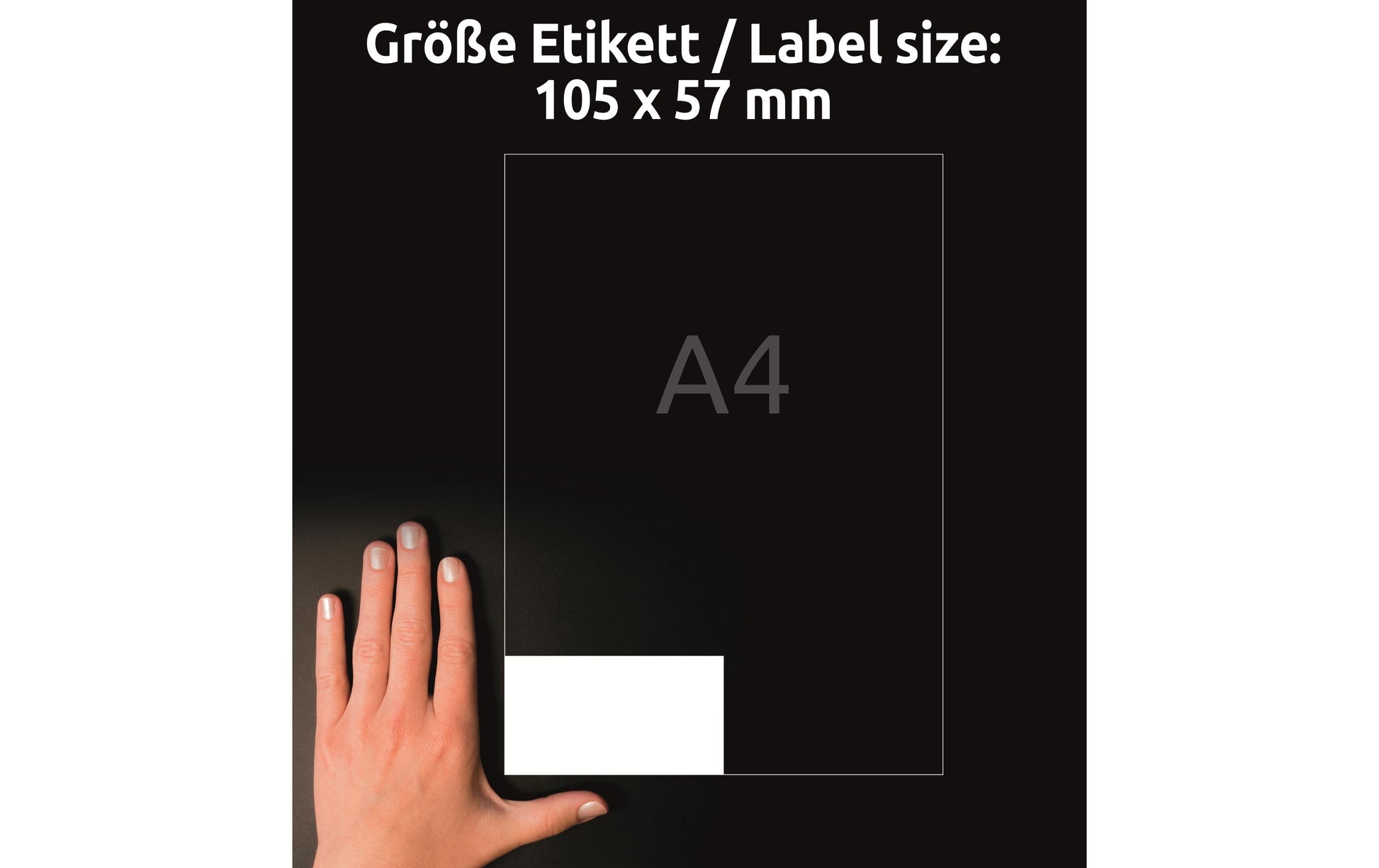Avery Etiketten auf A4-Bögen, 105 mm × 57 mm, Weiss, Papier, Permanent, 1000 Etiketten (100 Blätter)