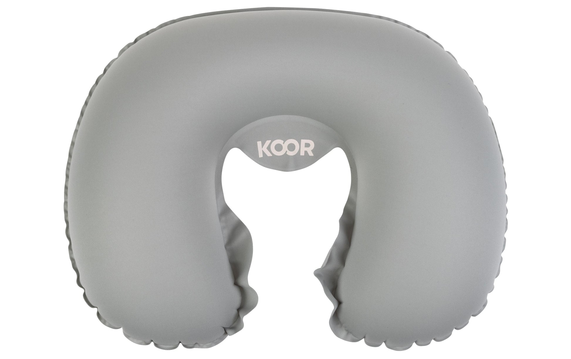 KOOR Reisekissen – aufblasbar – 310 × 110 × 360 mm – Grau