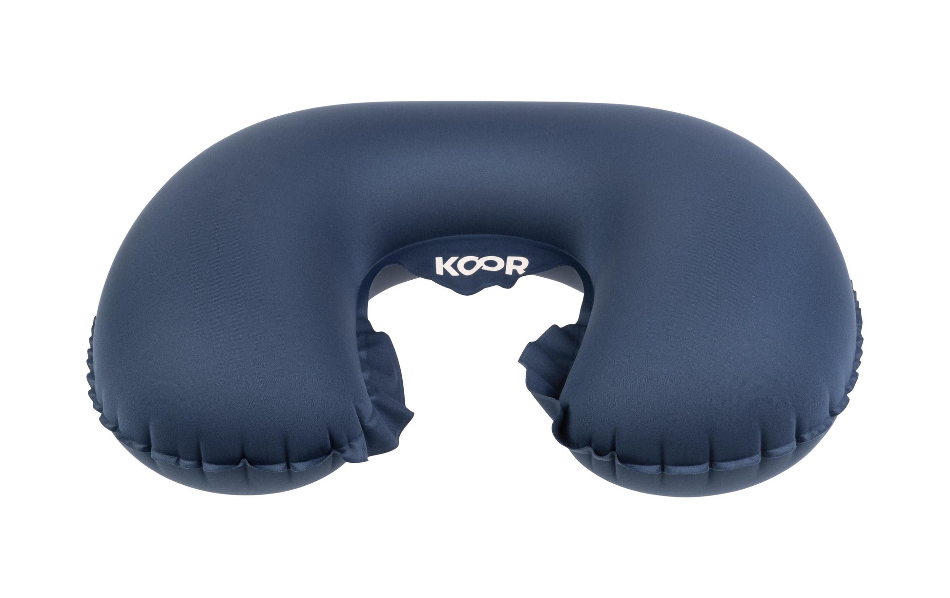 KOOR Reisekissen – aufblasbar, faltbar – 310×110×360 mm – Blau – Gummi