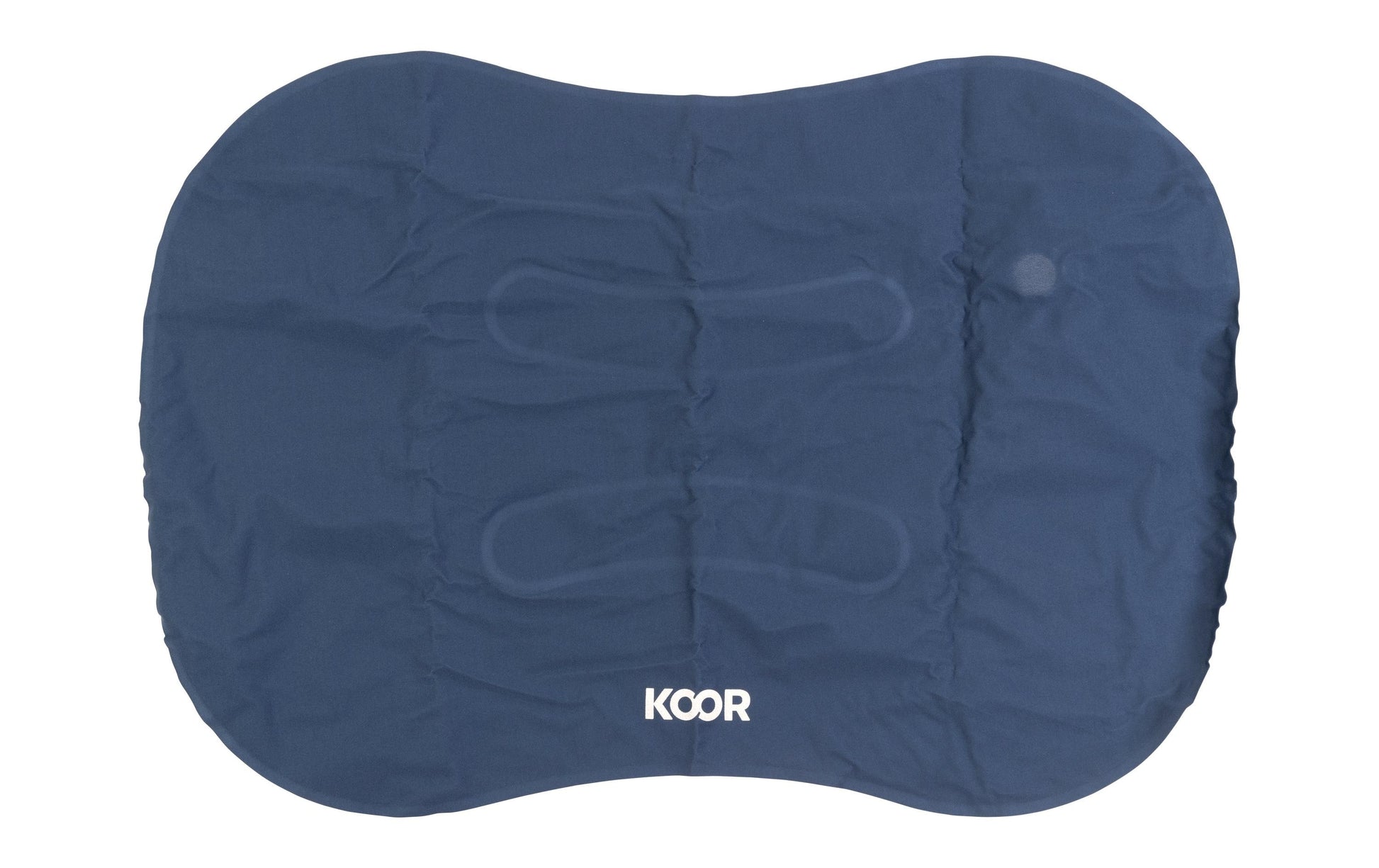 KOOR Reisekissen – 280×90×450 mm – aufblasbar, faltbar – blau – Polyester