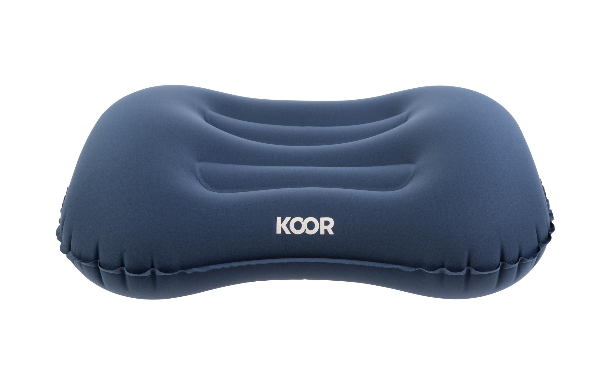 KOOR Reisekissen – 280×90×450 mm – aufblasbar, faltbar – blau – Polyester