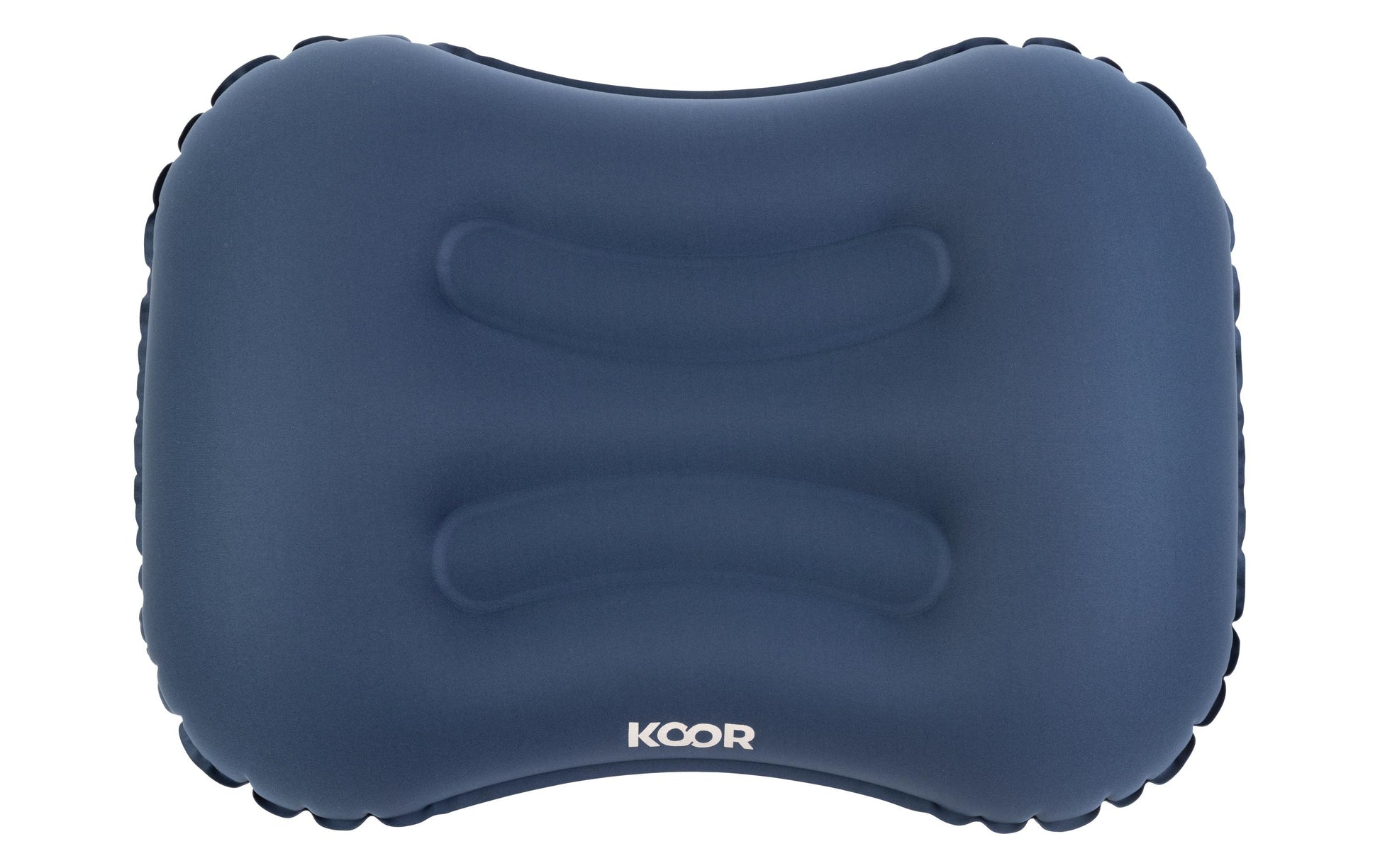 KOOR Reisekissen – 280×90×450 mm – aufblasbar, faltbar – blau – Polyester