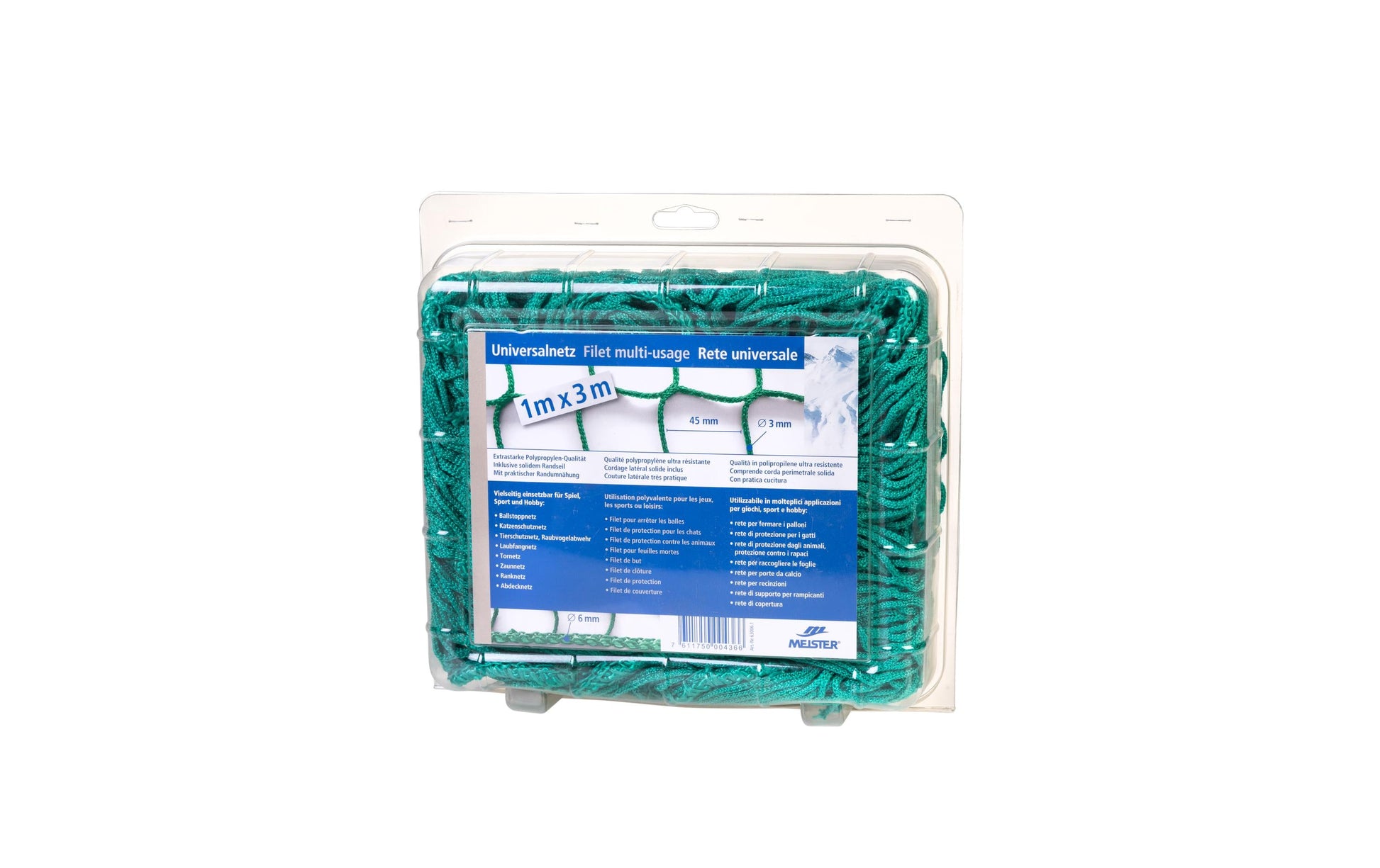 Meister Verpackungsnetz – 1 × 3 m – Polypropylen (PP) – Grün