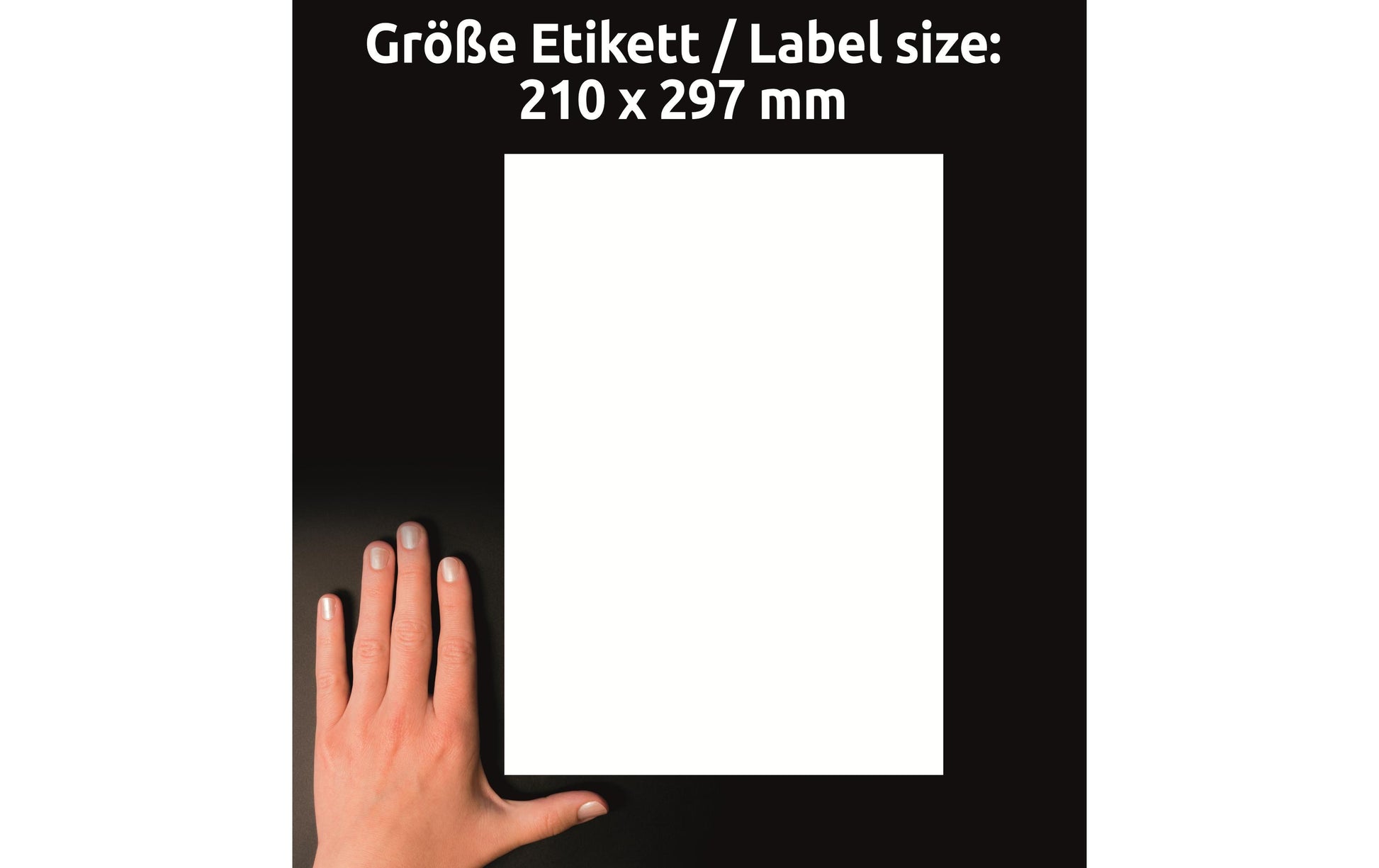 Avery Etiketten, 210 mm × 297 mm, weiss, Papier, permanent, 100 Blatt