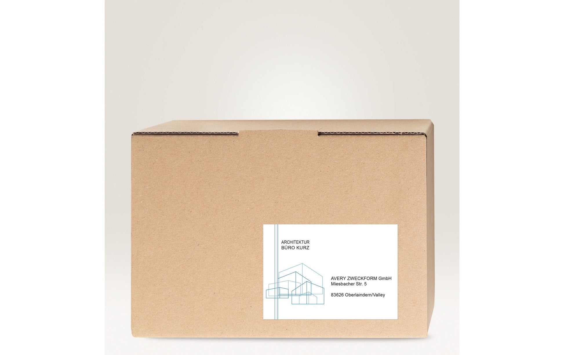 Avery Blattetiketten, 210 mm × 148 mm, weiss, Papier, permanent, 100 Blatt (200 Etiketten)