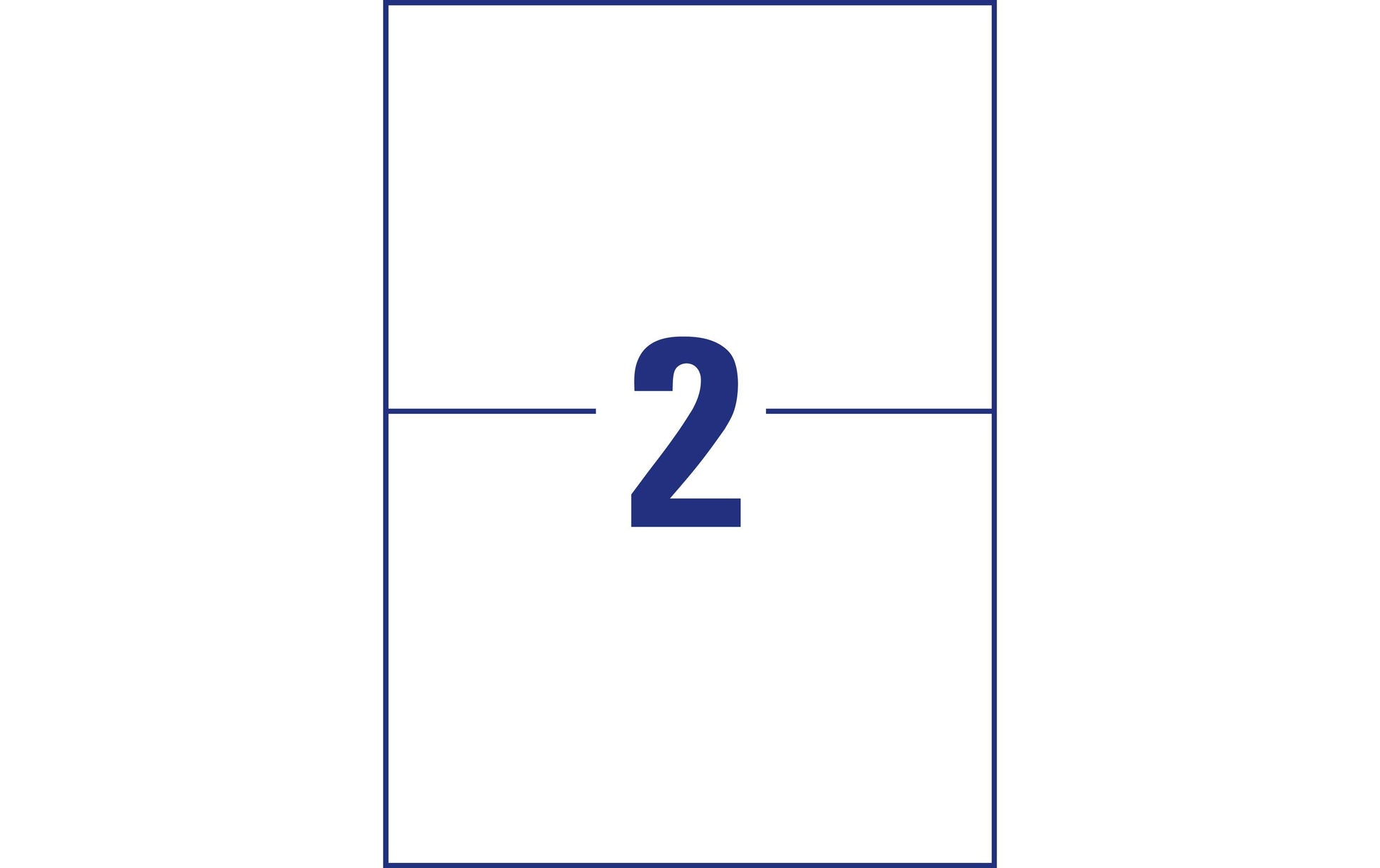 Avery Blattetiketten, 210 mm × 148 mm, weiss, Papier, permanent, 100 Blatt (200 Etiketten)