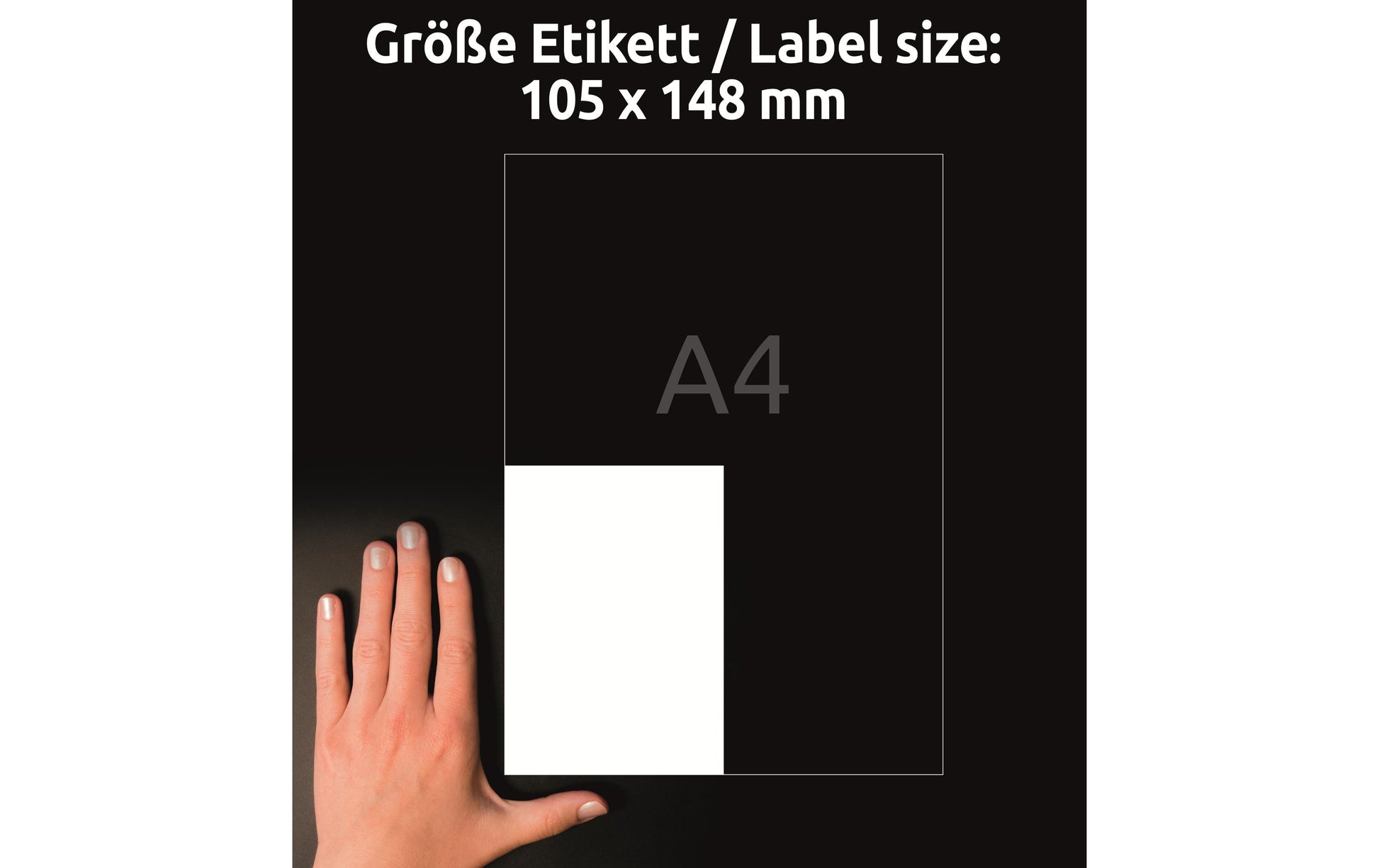 Avery Etiketten, 105 mm × 148 mm, weiss, Papier, permanent, 220 Blatt (880 Etiketten)