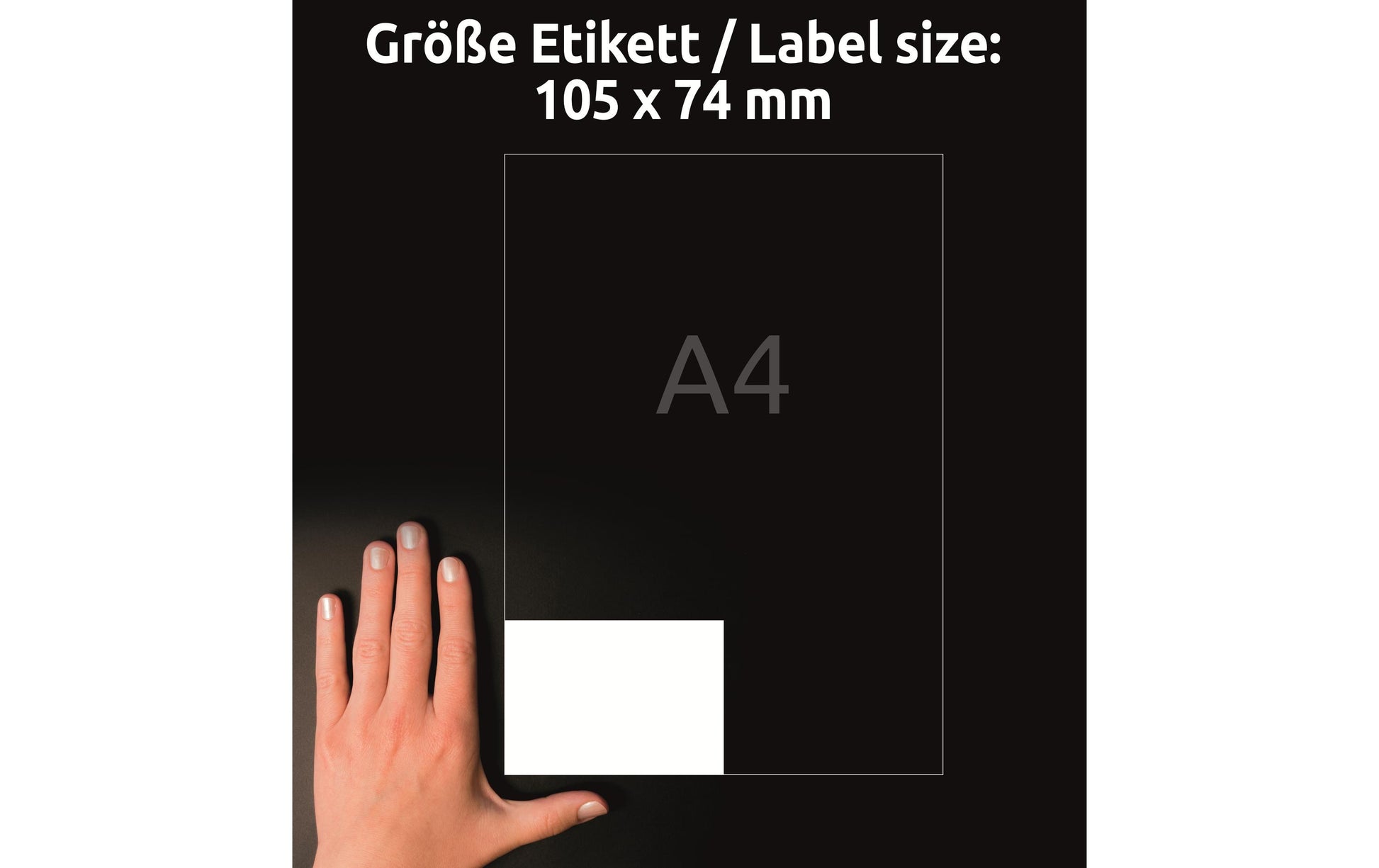 Avery Druckeretiketten, 105 mm × 74 mm, weiss, Papier, permanent, 800 Etiketten (100 Blatt)