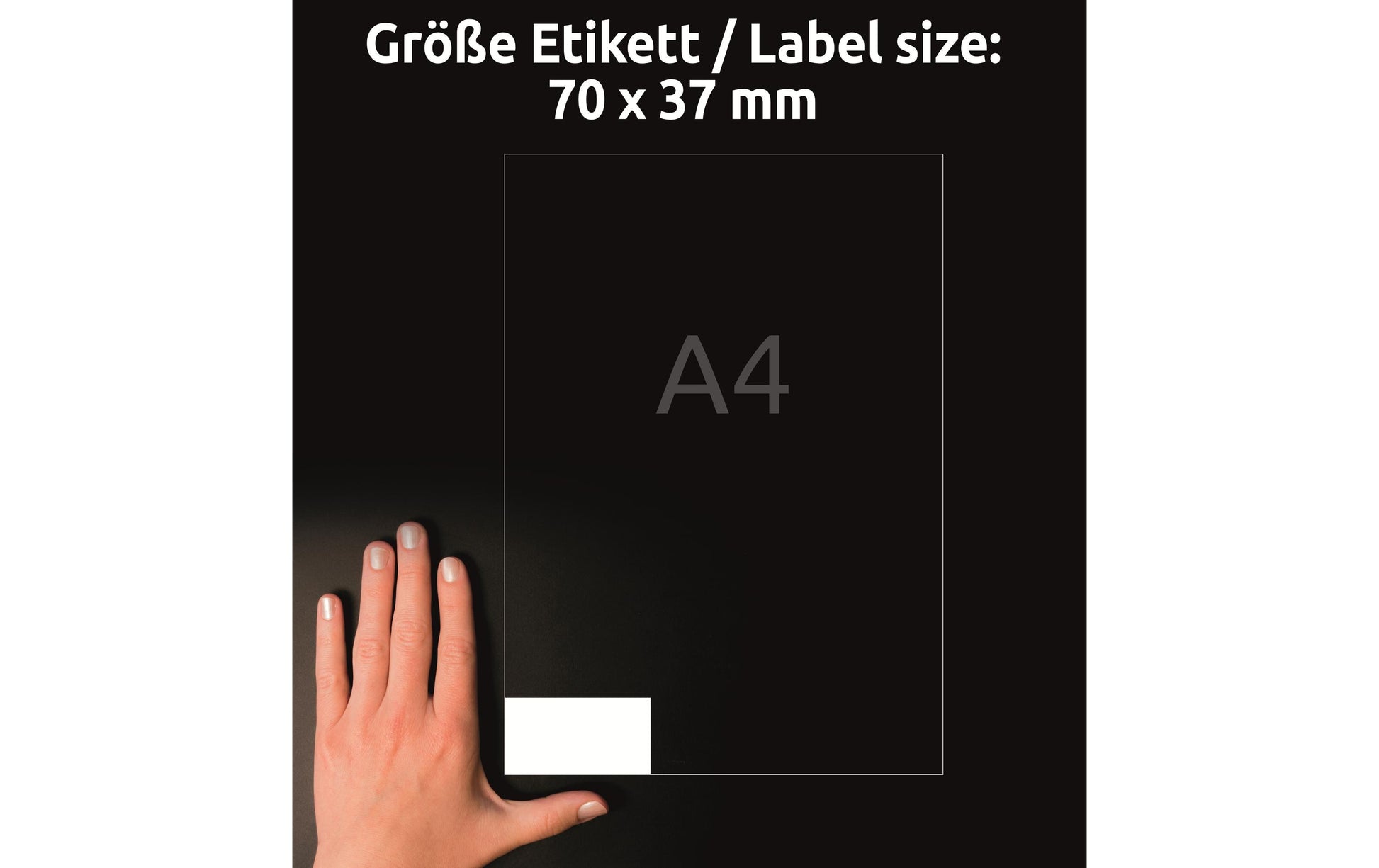 Avery Druckeretiketten, 70 mm × 37 mm, weiss, Papier, permanent, 100 Blätter (2400 Etiketten)