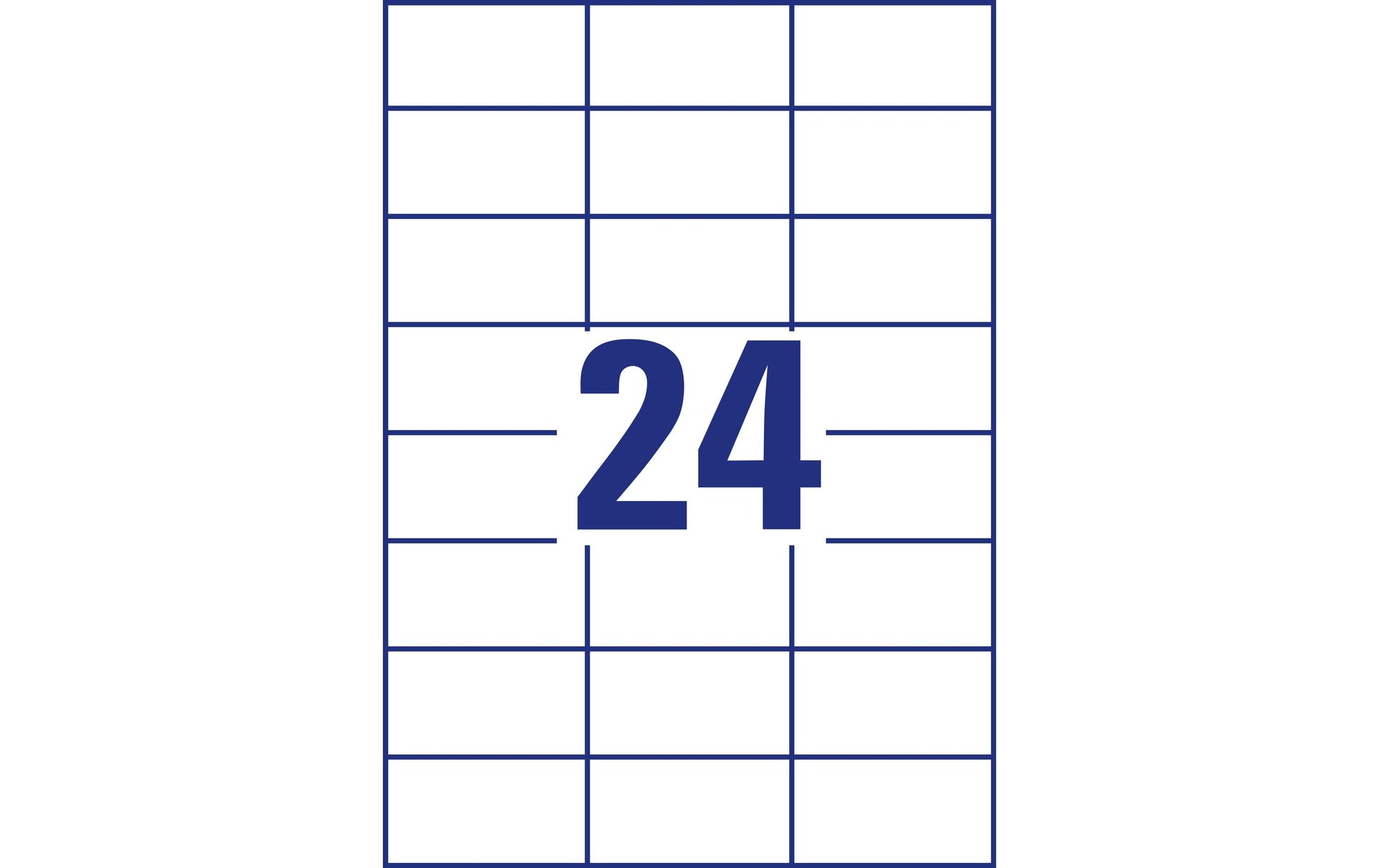 Avery Druckeretiketten, 70 mm × 37 mm, weiss, Papier, permanent, 100 Blätter (2400 Etiketten)