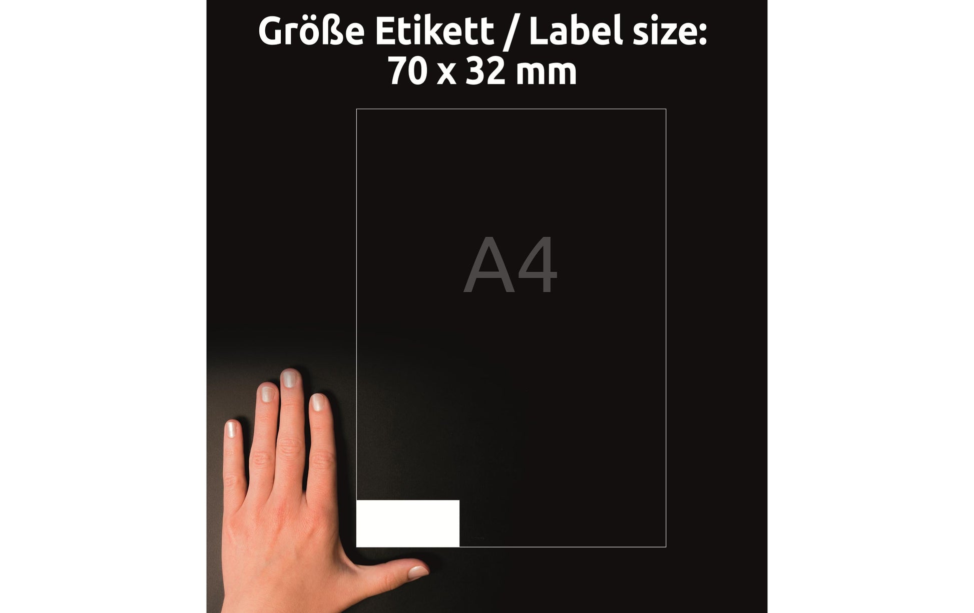 Avery Druckeretiketten, 70 mm × 32 mm, weiss, Papier, permanent, 2700 Etiketten (100 Blatt)