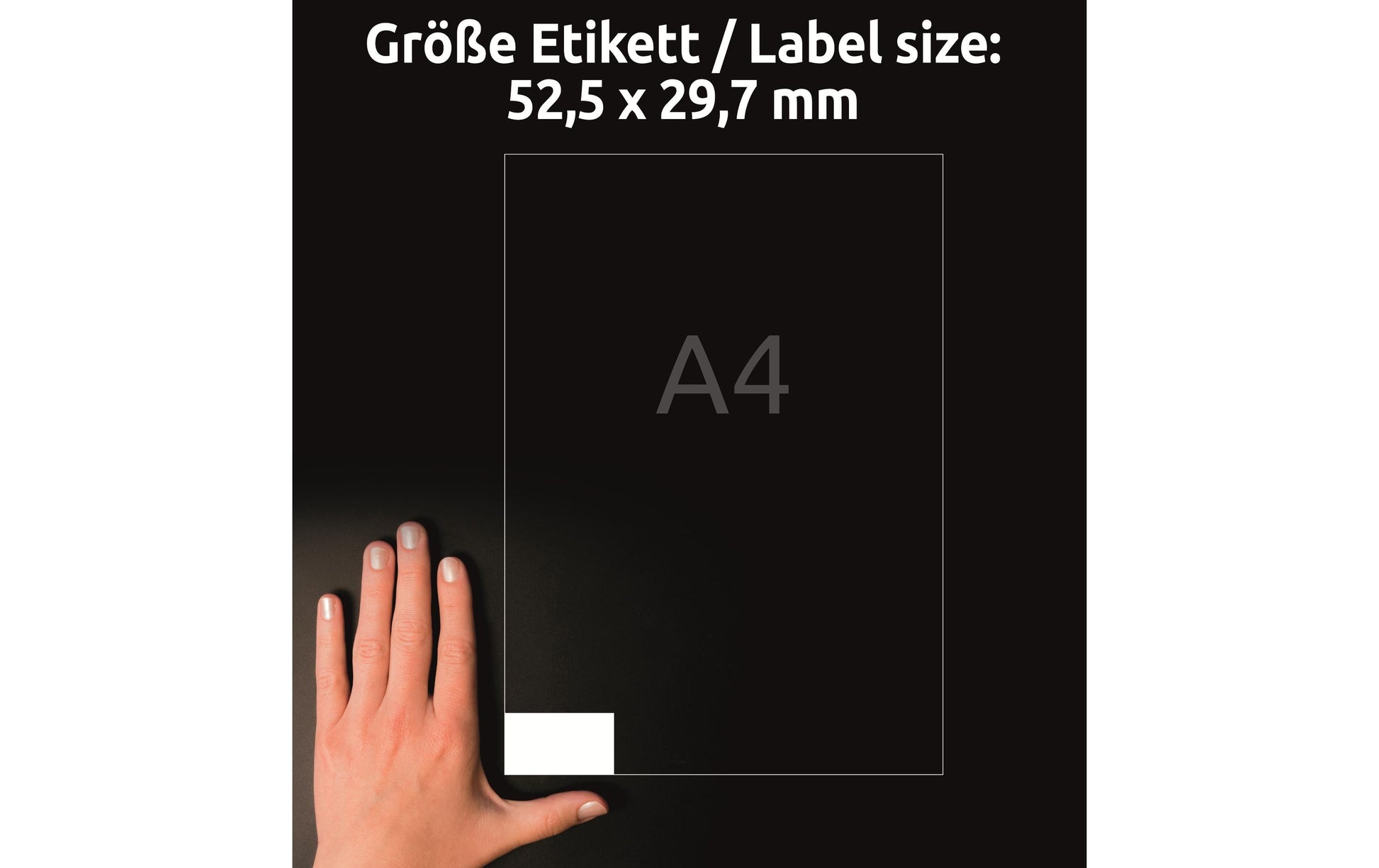 Avery Zweckform Haftetiketten – rechteckig 52,5 × 29,7 mm, permanent, weiss, A4, 100 Blatt (4'000 Stk.)