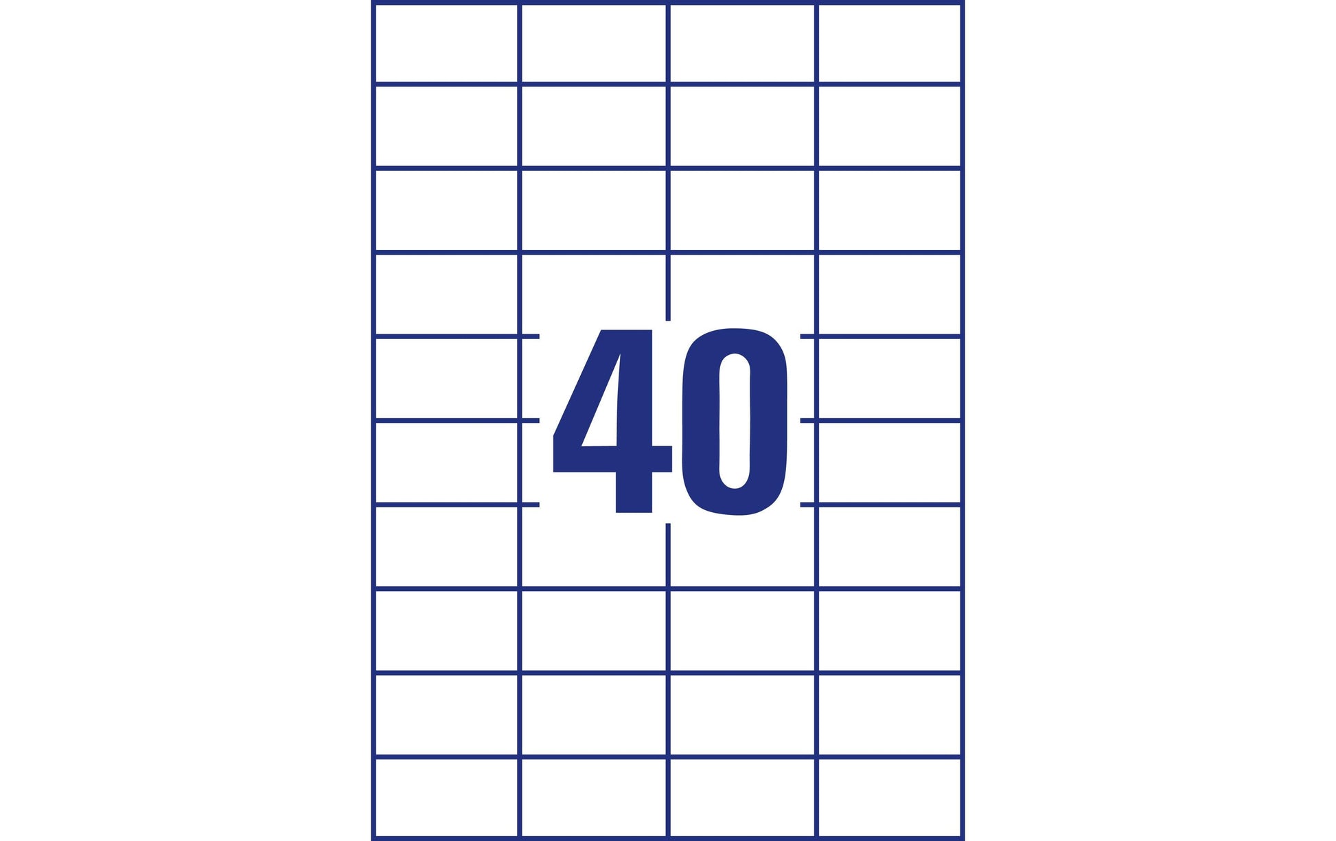Avery Zweckform Haftetiketten – rechteckig 52,5 × 29,7 mm, permanent, weiss, A4, 100 Blatt (4'000 Stk.)