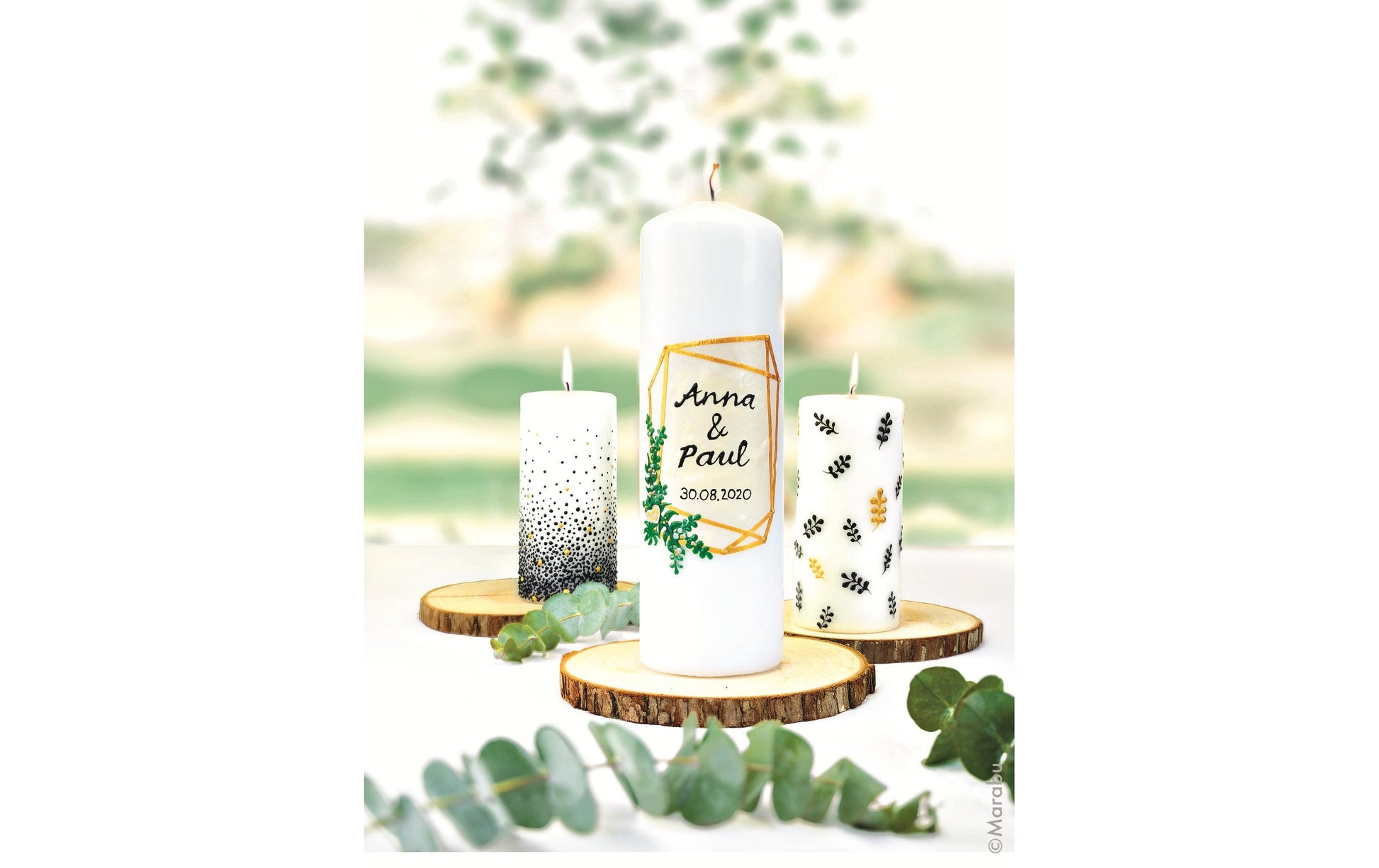 Marabu Kerzenmalfarbe – Gelb 019, lichtecht – 25 ml – für Kerzen