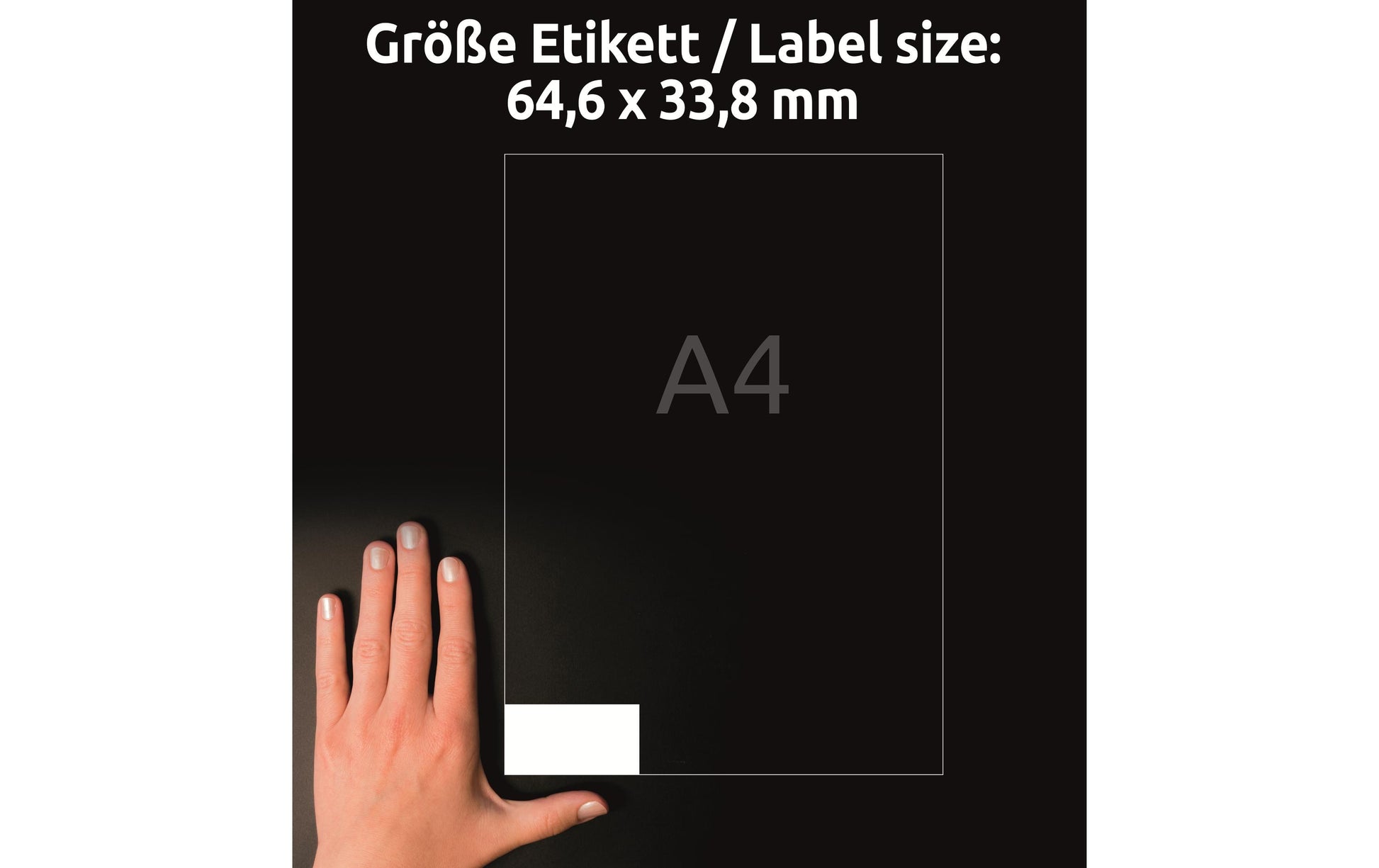 Avery Druckeretiketten, 65 mm × 34 mm, weiss, Papier, permanent, Packung 100 Blatt (2400 Etiketten)