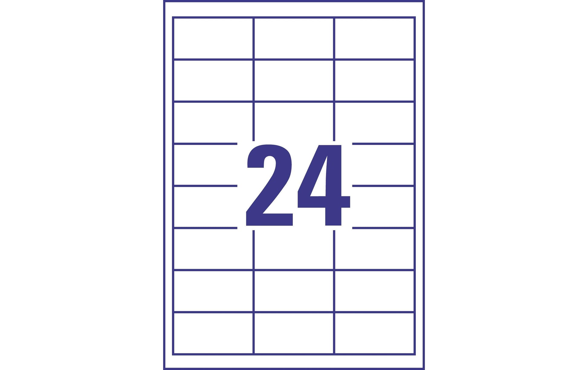Avery Druckeretiketten, 65 mm × 34 mm, weiss, Papier, permanent, Packung 100 Blatt (2400 Etiketten)