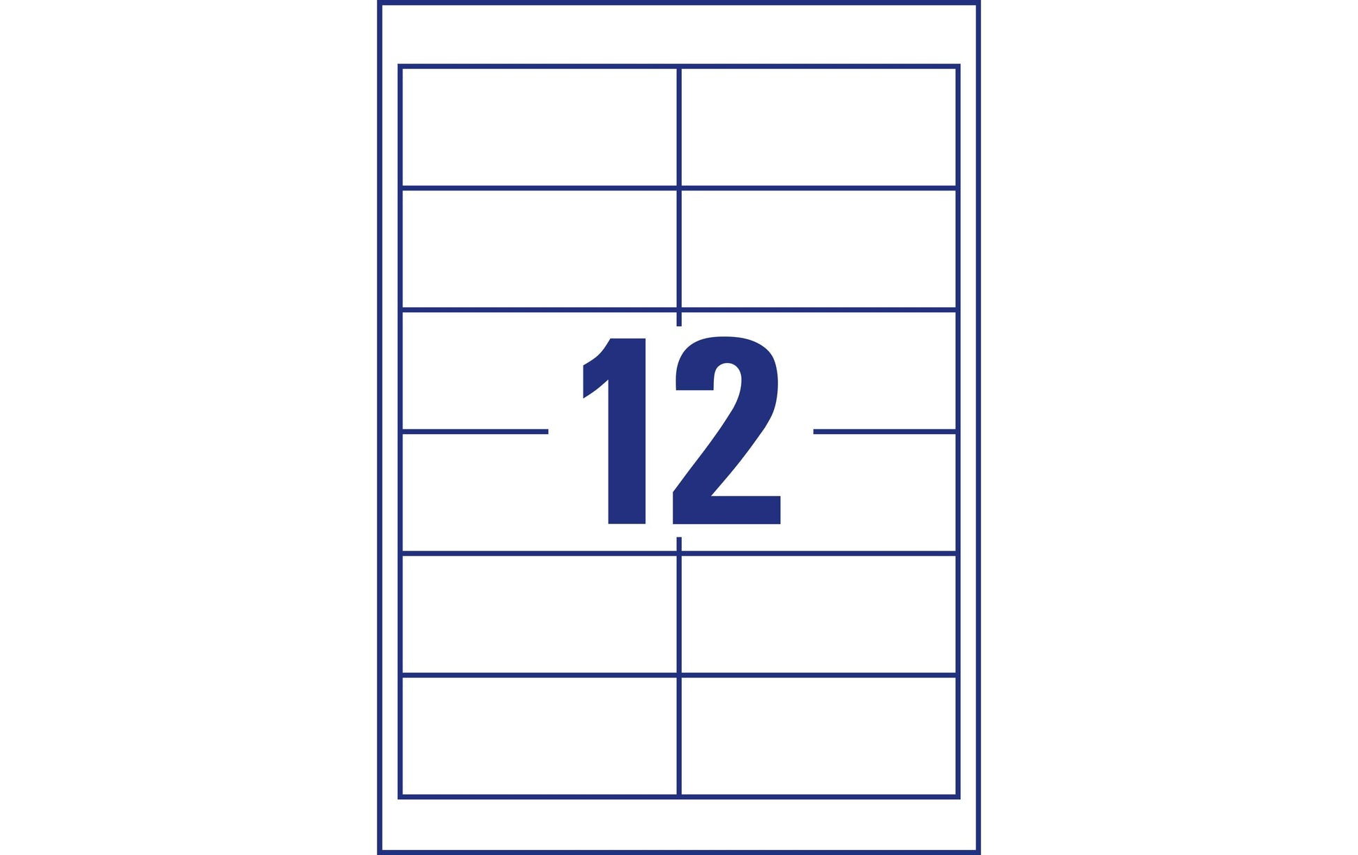 Avery Druckeretiketten, 97 mm × 42 mm, weiss, Papier, permanent, 1200 Etiketten (100 Blatt)