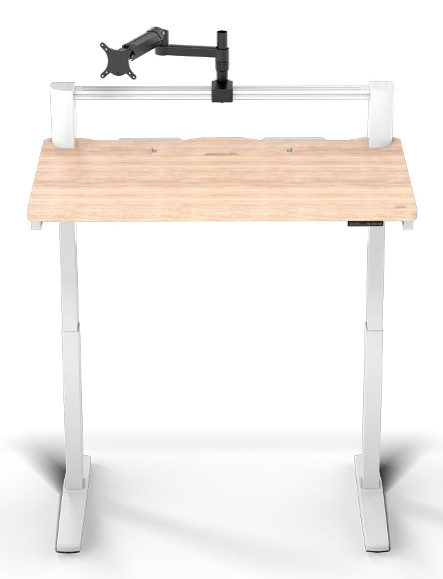 Corsair Platform:4 Elevate – Sitz-/Steh-Tisch, elektrisch, 120 × 76 cm, 120 kg, Walnuss/Weiss
