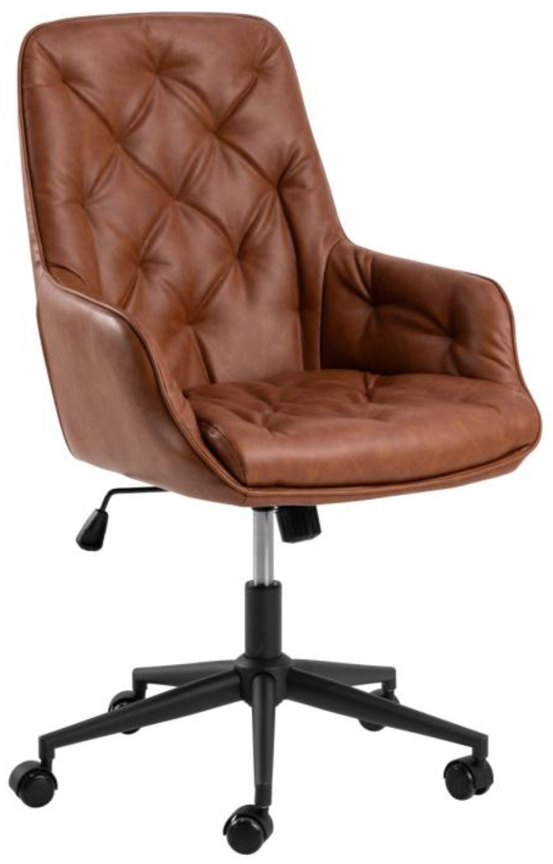 Actona AC Design Bürostuhl Erik – braun, Kunstleder