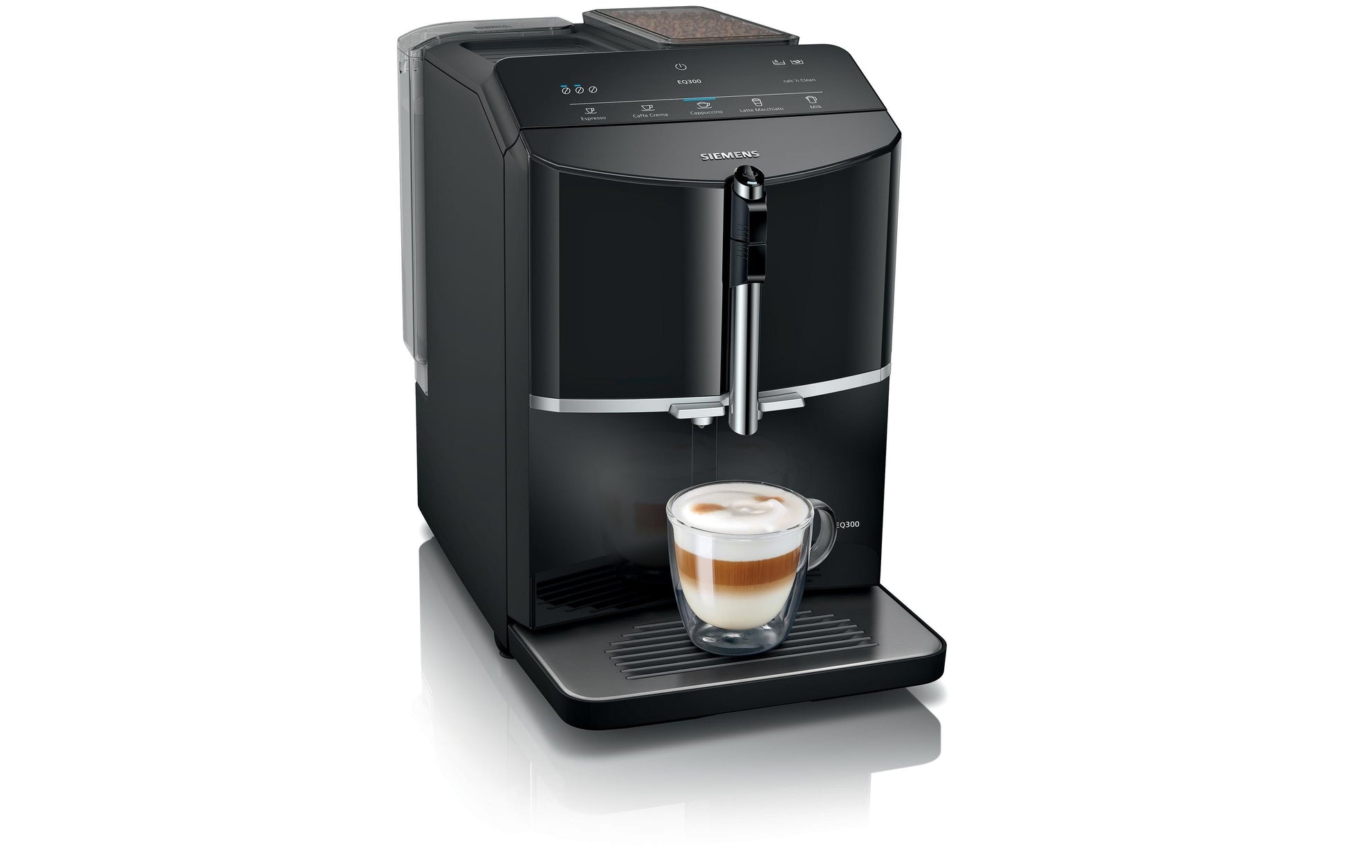 Siemens EQ300 TF301E19 Kaffeevollautomat – 15 bar, 1,4 l, 250 g, Keramik-Mahlwerk, Schwarz