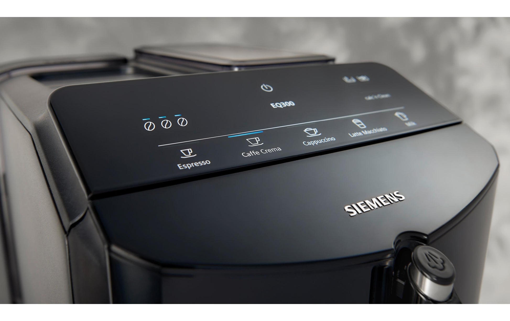 Siemens EQ300 TF301E19 Kaffeevollautomat – 15 bar, 1,4 l, 250 g, Keramik-Mahlwerk, Schwarz