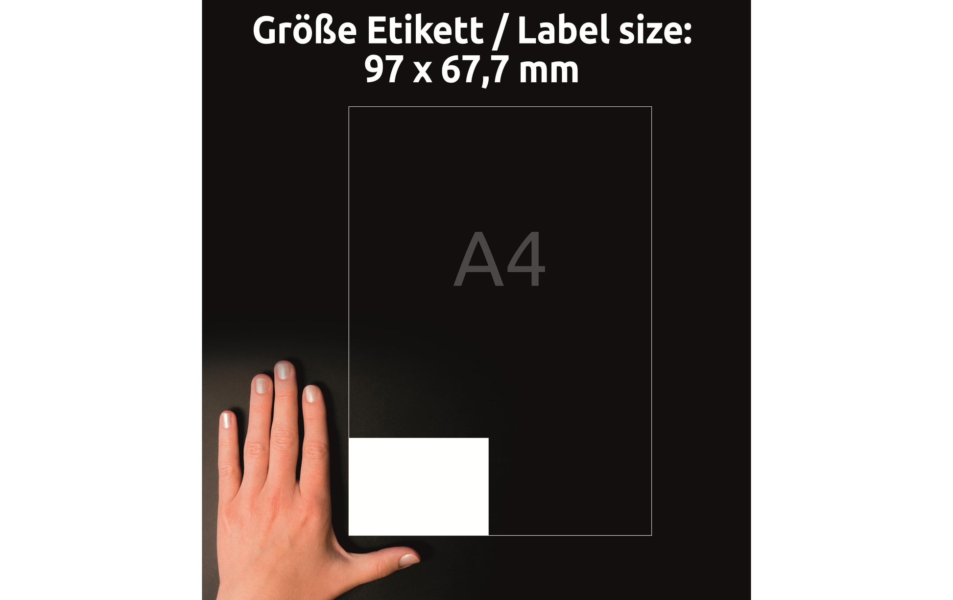 AVERY Zweckform 3660-200 – Etiketten A4 97 × 68 mm – weiss – Laser/Inkjet – 8 pro Blatt, 200 Blätter (1'600 Stk.)