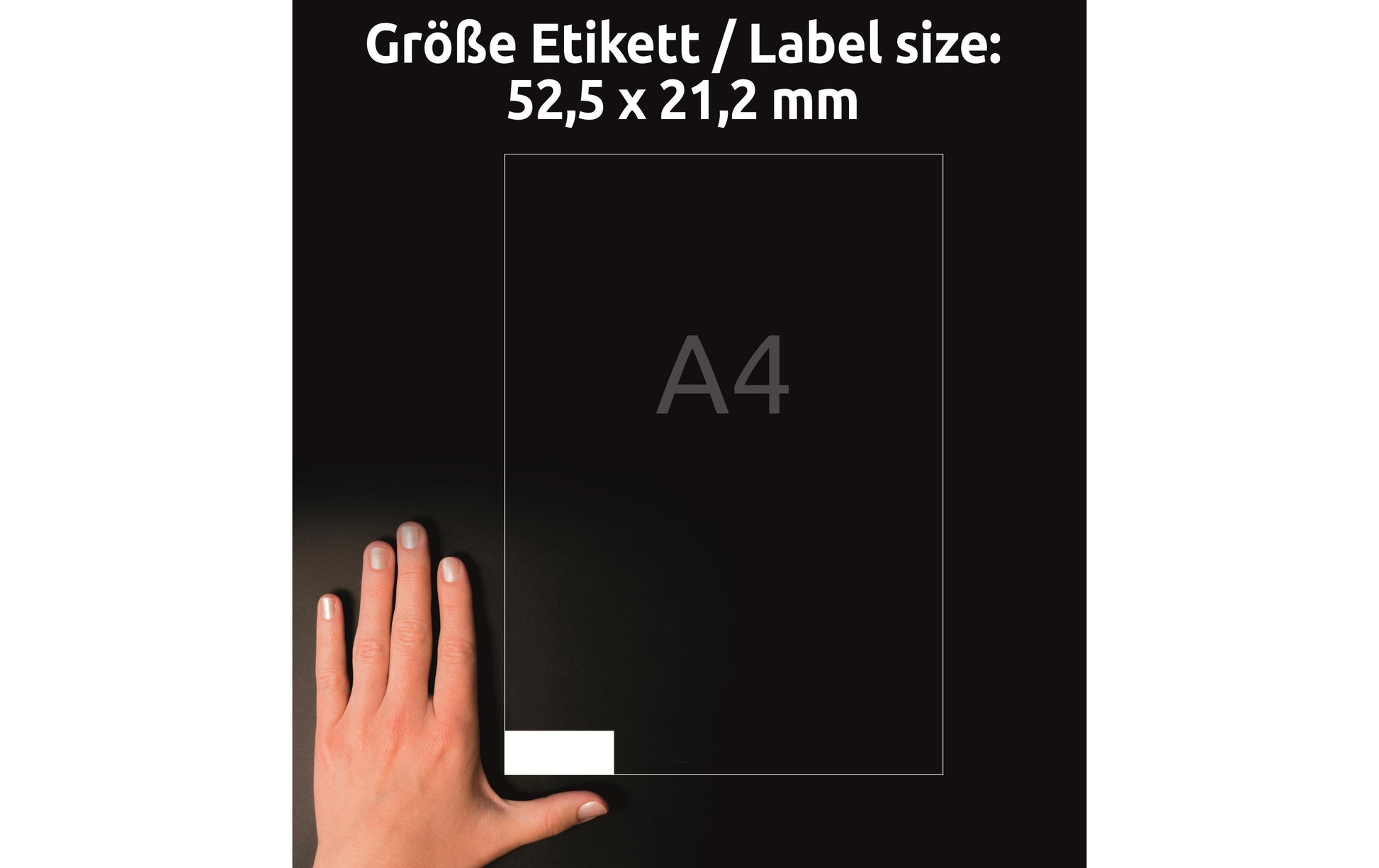 Avery Druckeretiketten, 52,5 mm × 21,2 mm, weiss, Papier, permanent, 100 Blatt