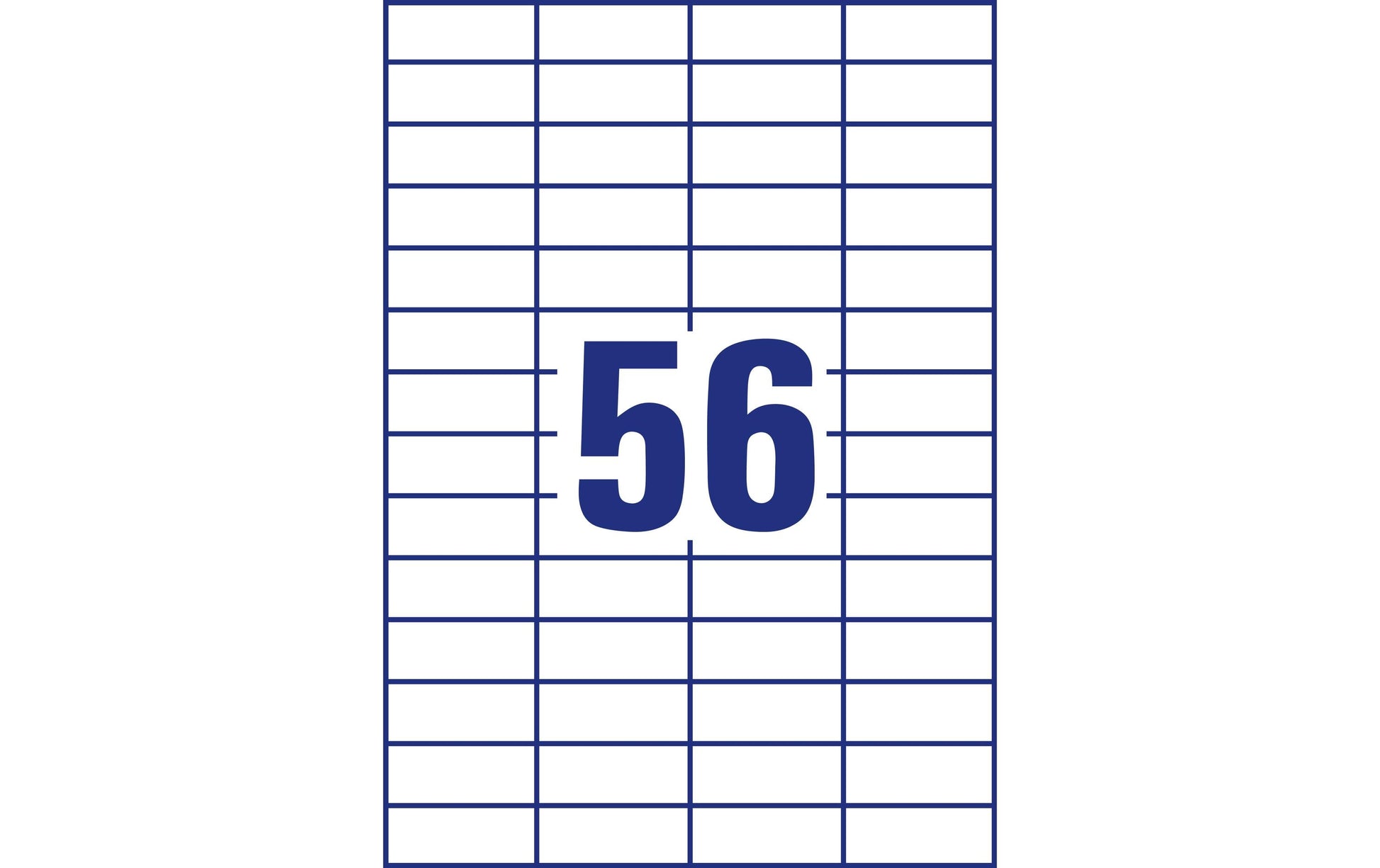 Avery Druckeretiketten, 52,5 mm × 21,2 mm, weiss, Papier, permanent, 100 Blatt