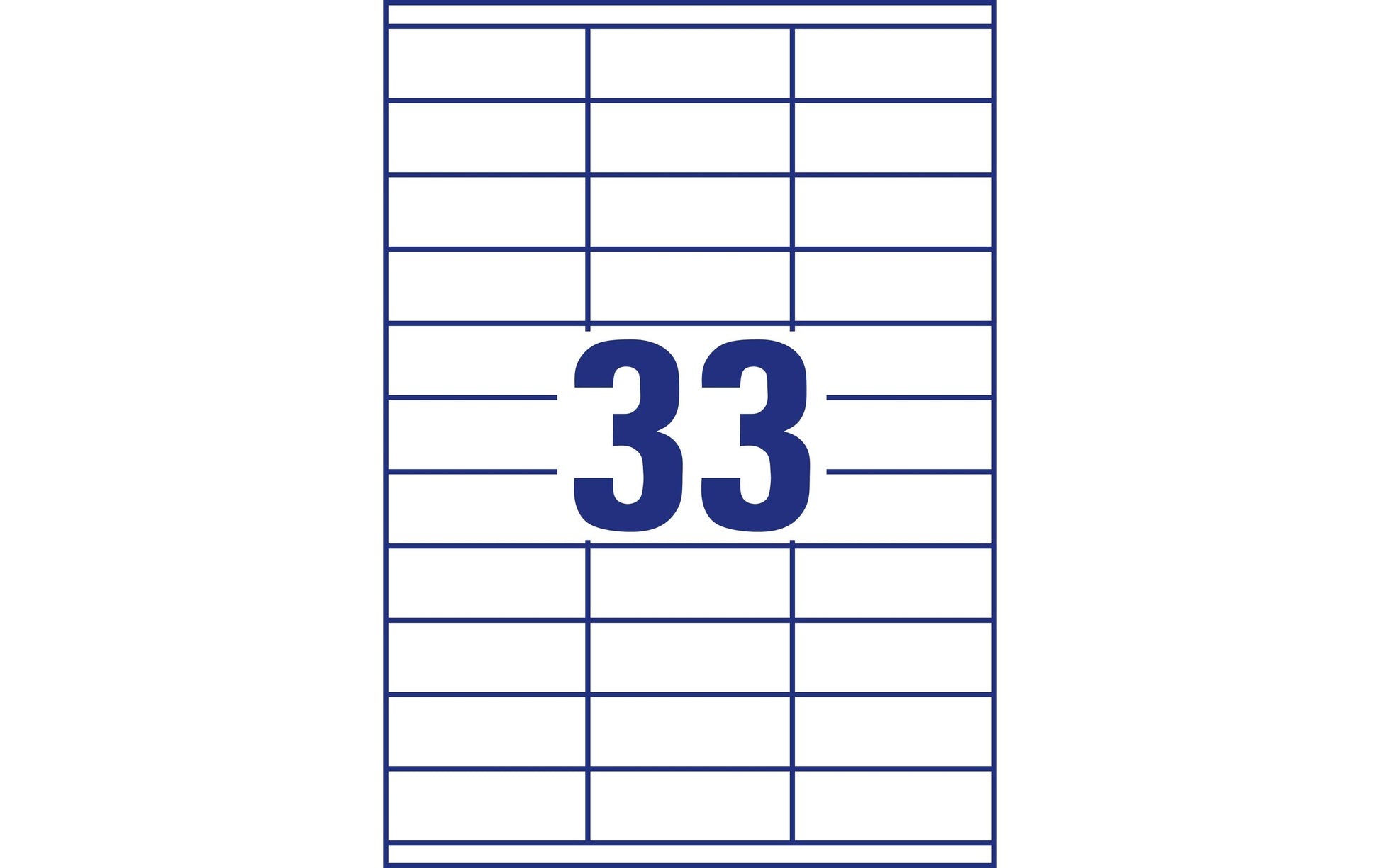Avery Zweckform – Universal-Etiketten, 70 mm × 25 mm, weiss, Papier, selbstklebend, 3300 Etiketten (100 Blatt)