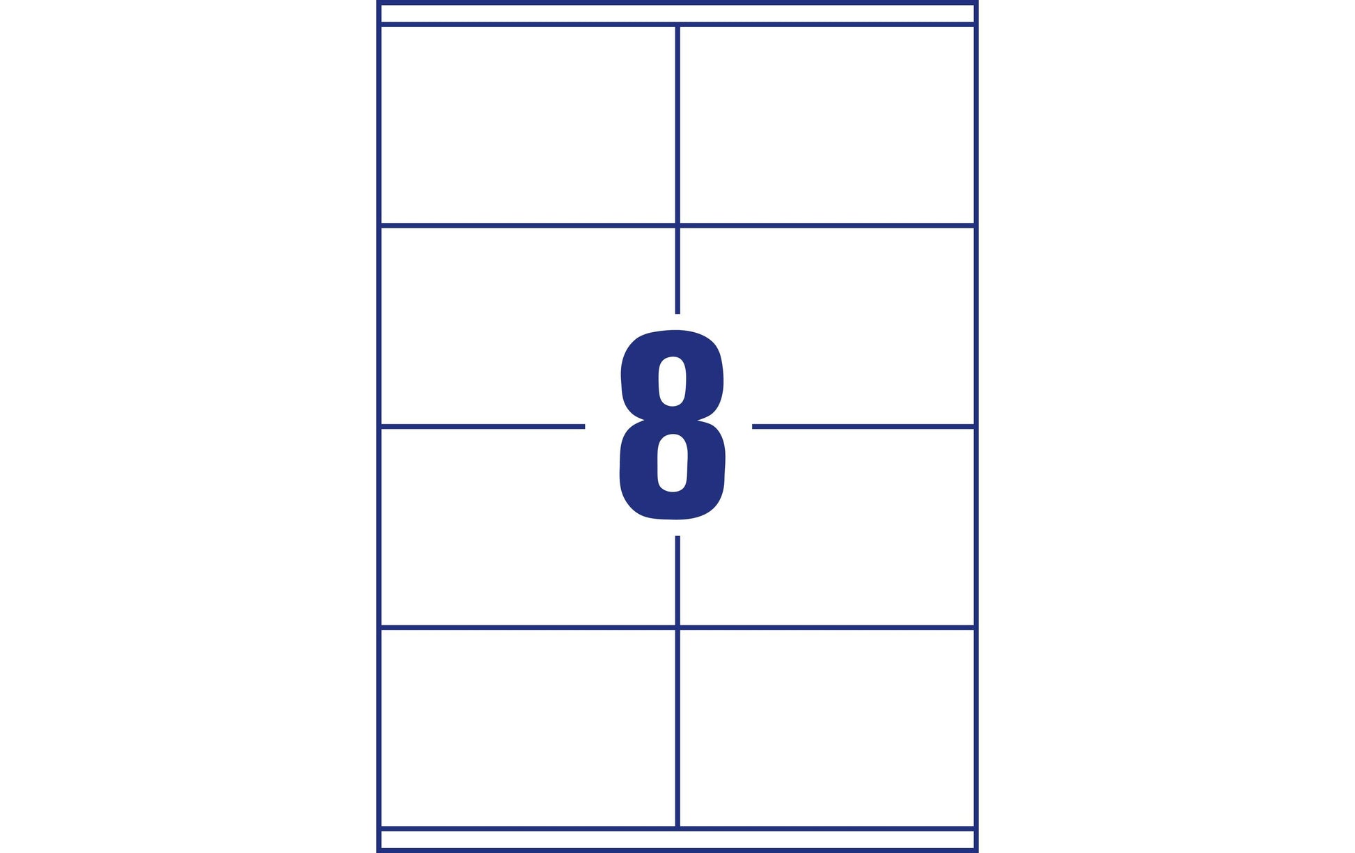 Avery Etiketten, 105 mm × 70 mm, weiss, Papier, permanent, 100 Blatt (800 Etiketten)