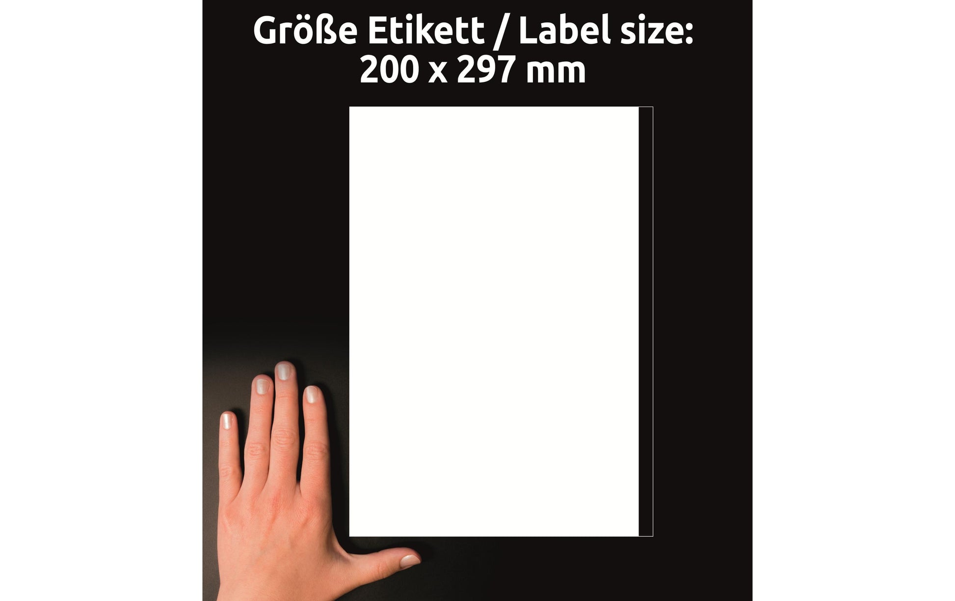 Avery Etiketten auf Bogen, 200 mm × 297 mm, Weiss, Papier, Permanent, 100 Blatt