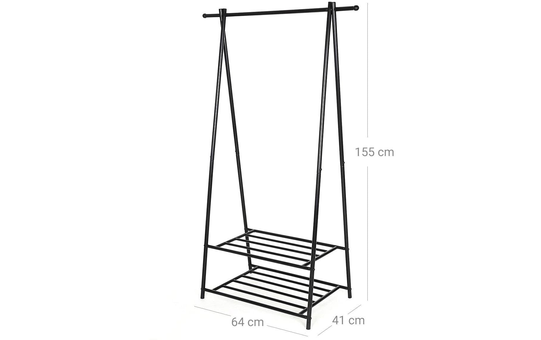 Songmics Garderobenständer – Stahl – Schwarz – 1'550 mm
