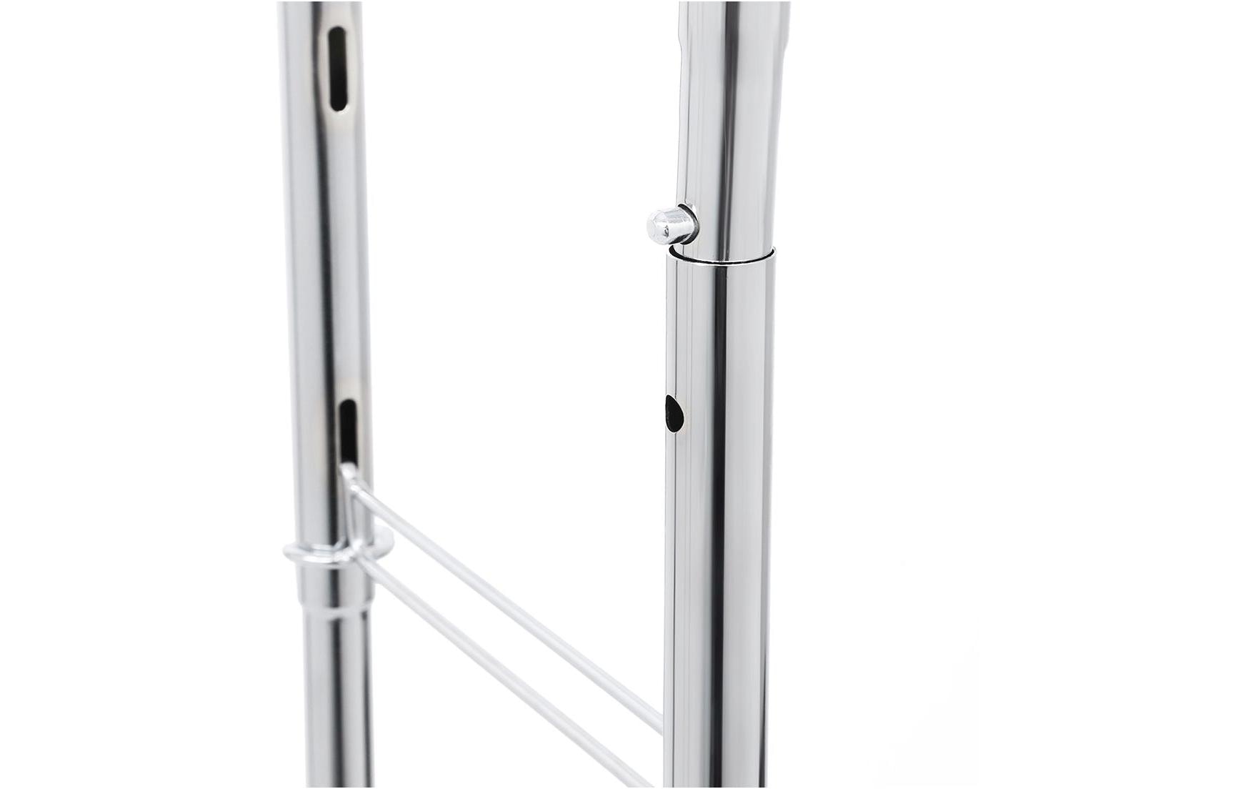 Songmics Kleiderständer – Doppel, mit Rollen, Stahl, Silber, 169 × 55 × 148 cm