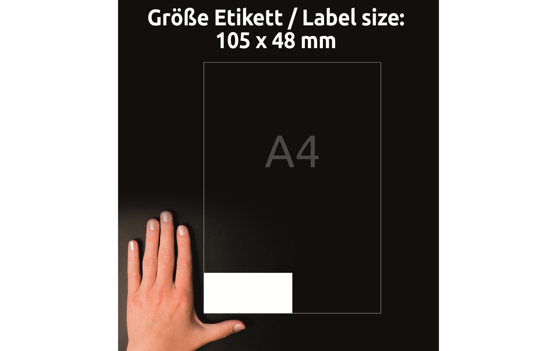 Avery Druckeretiketten, 105 mm × 48 mm, weiss, Papier, permanent, 120 Etiketten (10 Blatt)