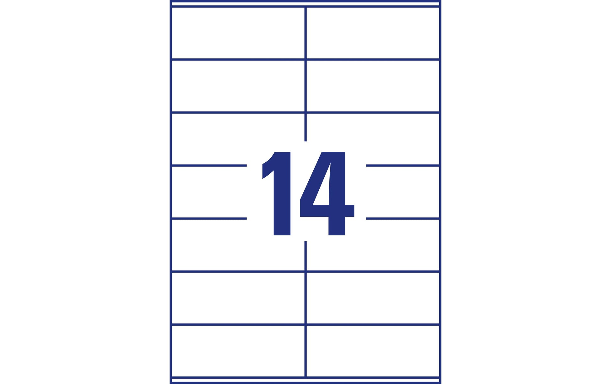 AVERY Zweckform Haftetiketten – rechteckig 105 × 41 mm, permanent, weiss, A4, 100 Blatt (1'400 Stk.)