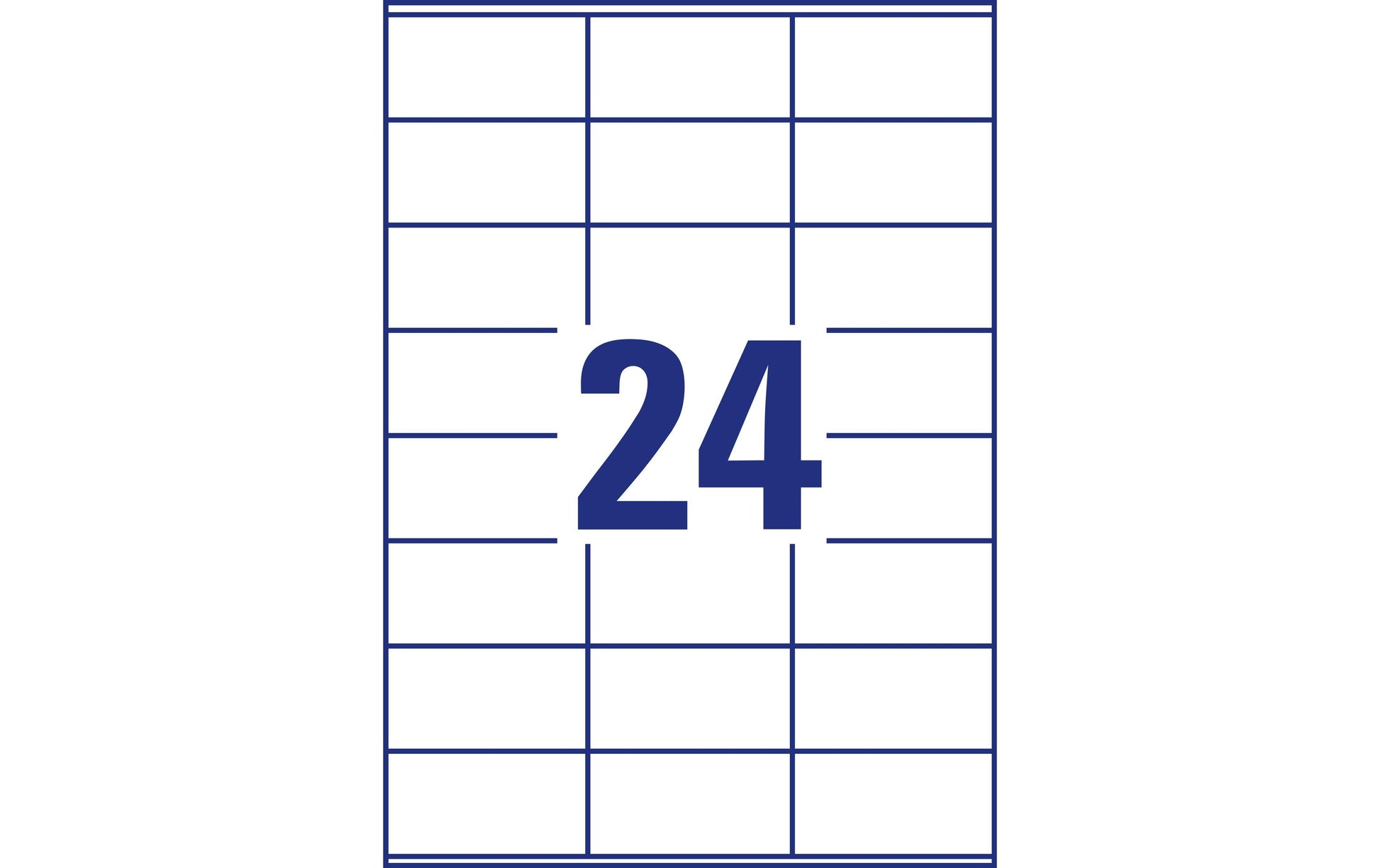 Avery Etiketten, 70 mm × 36 mm, weiss, Papier, permanent, 5280 Etiketten (220 Blatt)