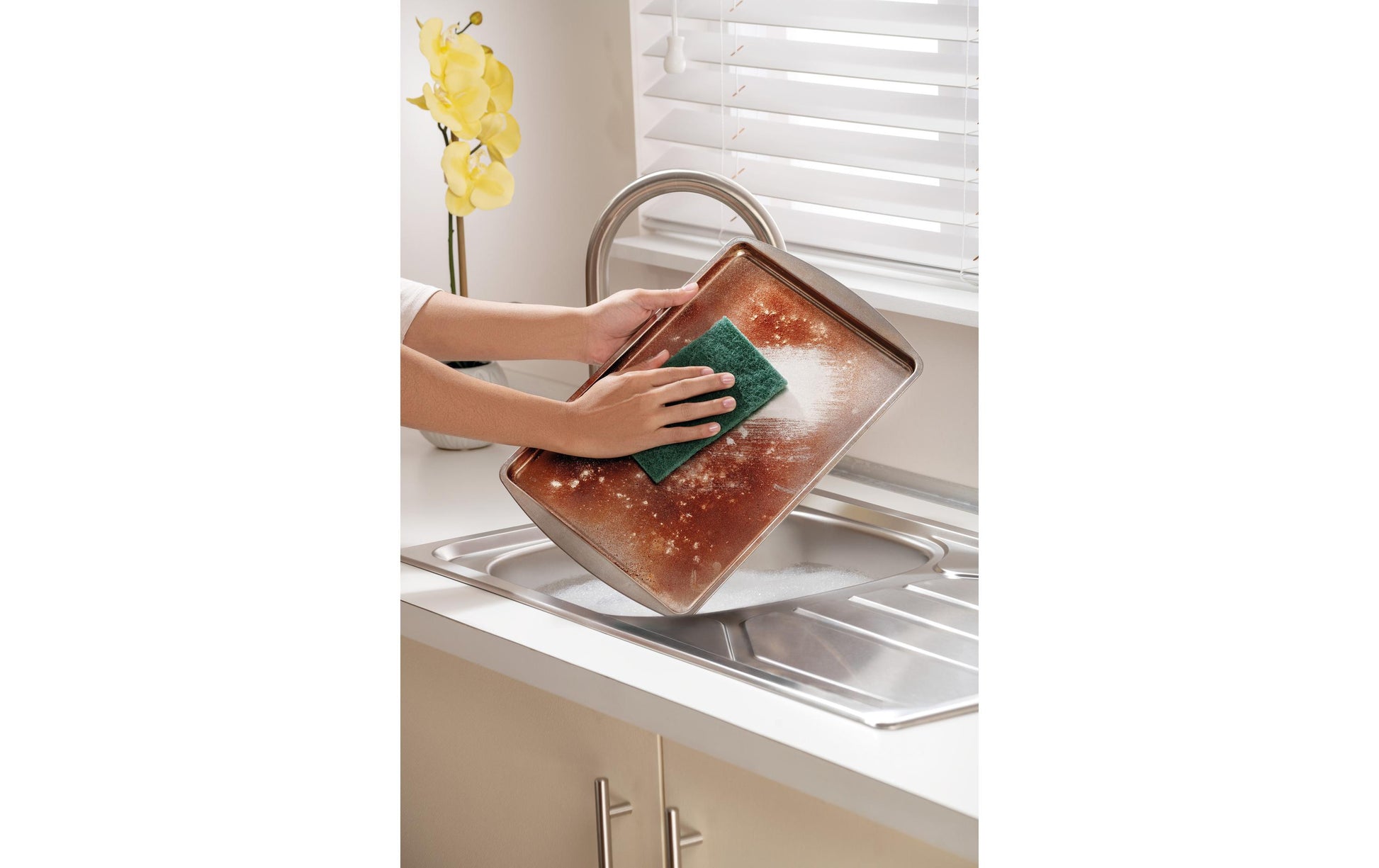 Scotch-Brite Scheuerpad – 3 Stk. – Ø 15,8 cm, Ø 9,5 cm – grün, Kunststoff