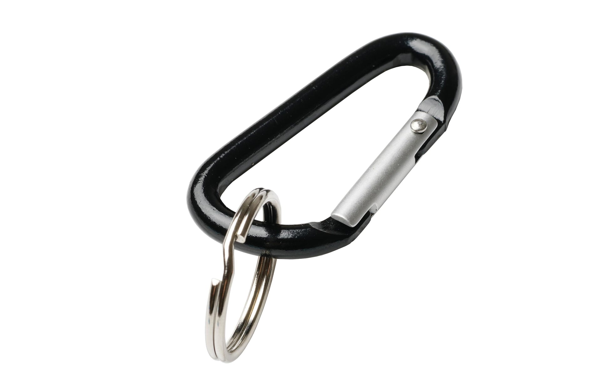 Rieffel Schlüsselanhänger – Karabiner, Aluminium, Grün/Silber, 50 mm