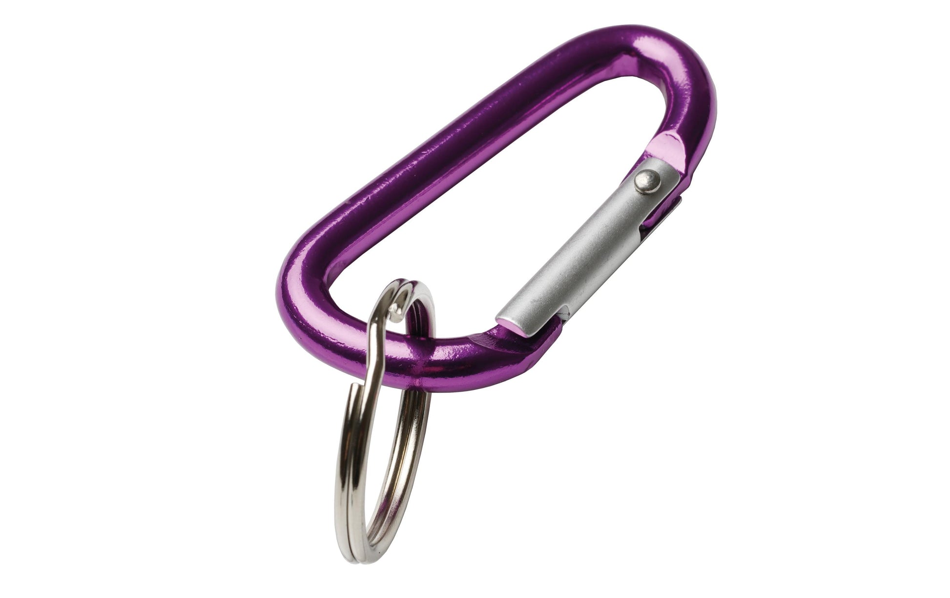 Rieffel Schlüsselanhänger – Karabiner, Aluminium, Grün/Silber, 50 mm