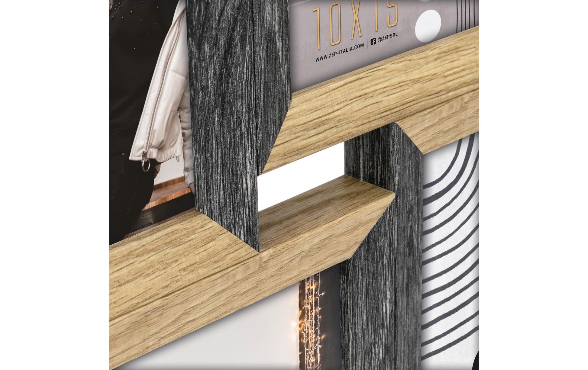 ZEP Collagerahmen – für 10 × 15 cm – MDF & Holz, mehrfarbig