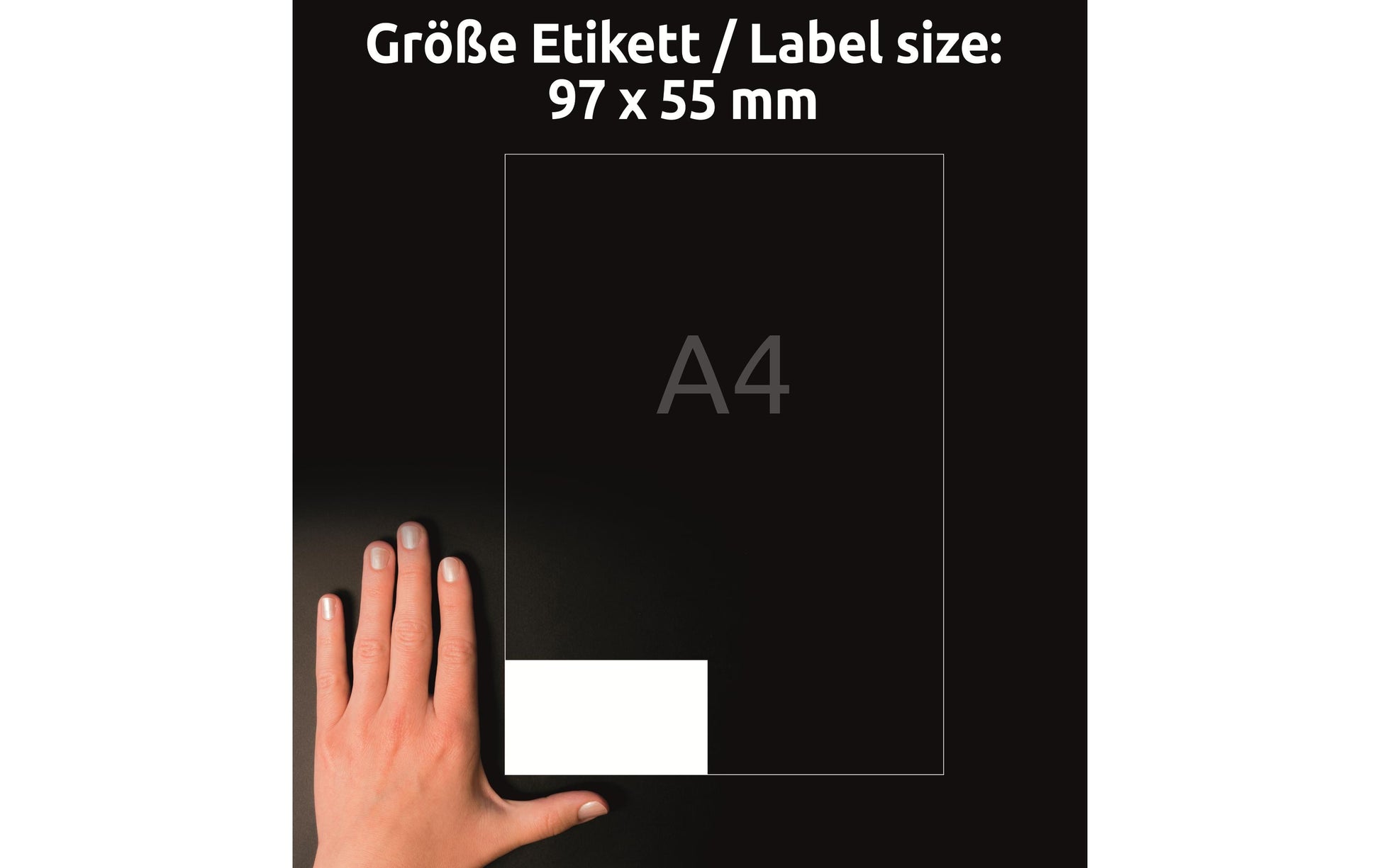 Avery Zweckform – Etiketten A4 97 × 55 mm – Papier – permanent haftend – Laser/Inkjet