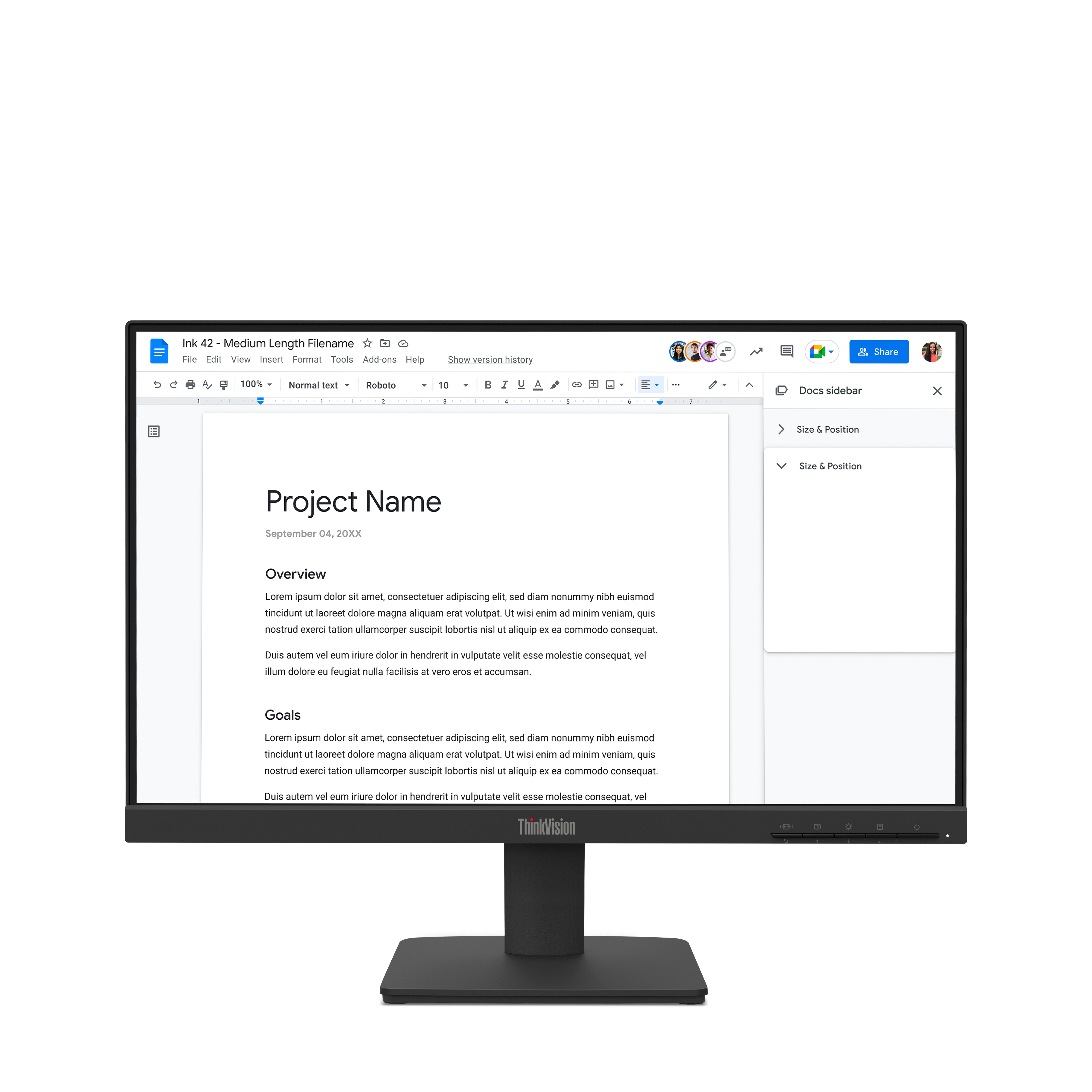 Lenovo ThinkVision S22-4e – 21,5", 1920 × 1080 (Full HD), IPS, 100 Hz