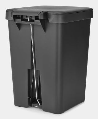 Brabantia Treteimer StepUp – 25 l – Recycling-Kunststoff, rechteckig – dunkelgrau
