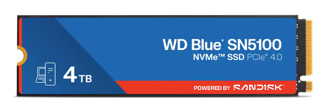 Western Digital Blue SN5100 M.2 SSD 4 TB – PCIe 4.0, NVMe, 6900/6700 MB/s, QLC 3D NAND