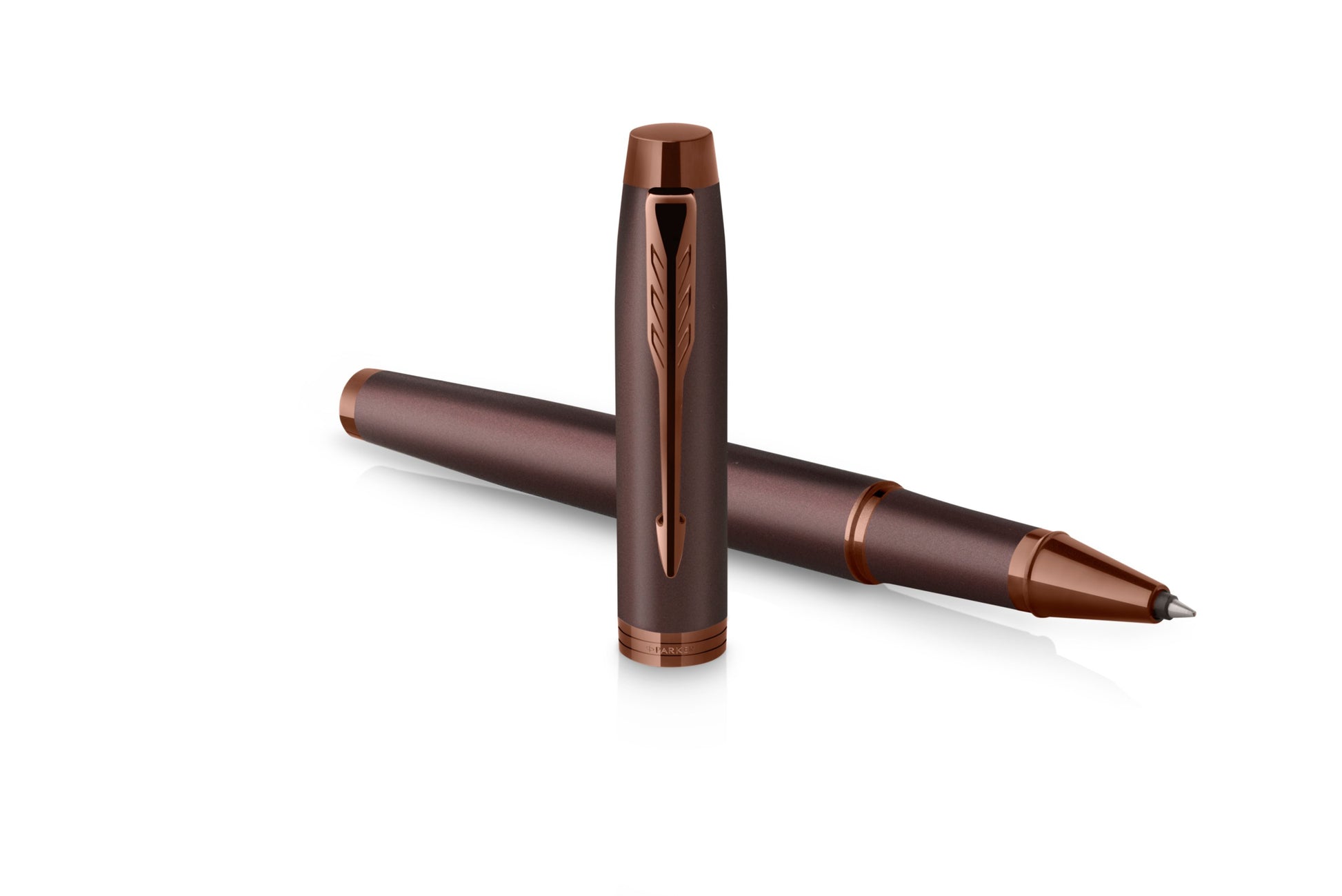 Parker IM Mono Burgundy – Tintenroller, Druckmechanik, fein (F), schwarz, Geschenkbox